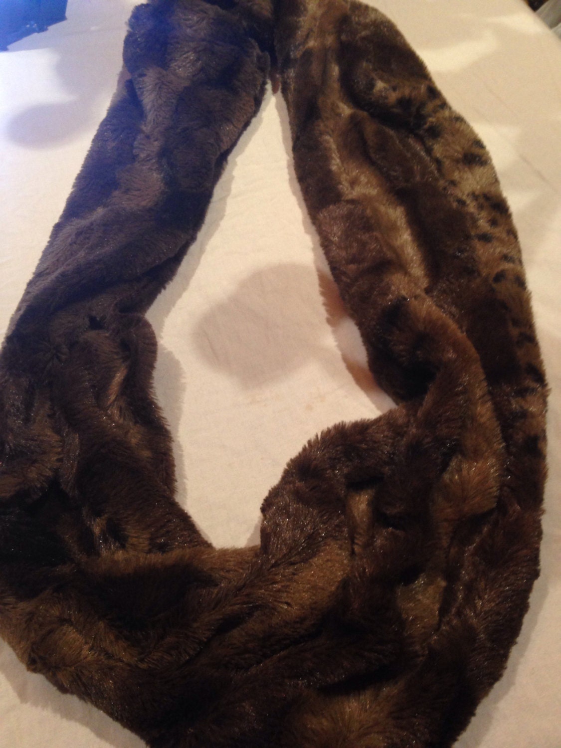Nemesis Antique Vintage Styled Infinity Scarf Cool Furry Knit
