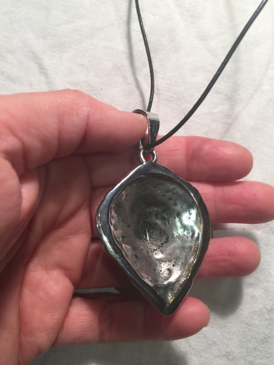 Vintage Handmade Silver Stainless Steel Gothic Lion Pendant Necklace