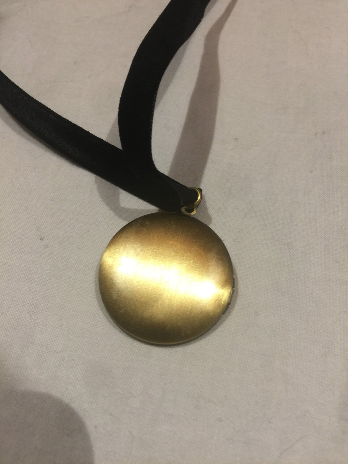 Vintage Bronze Deco Etched Locket