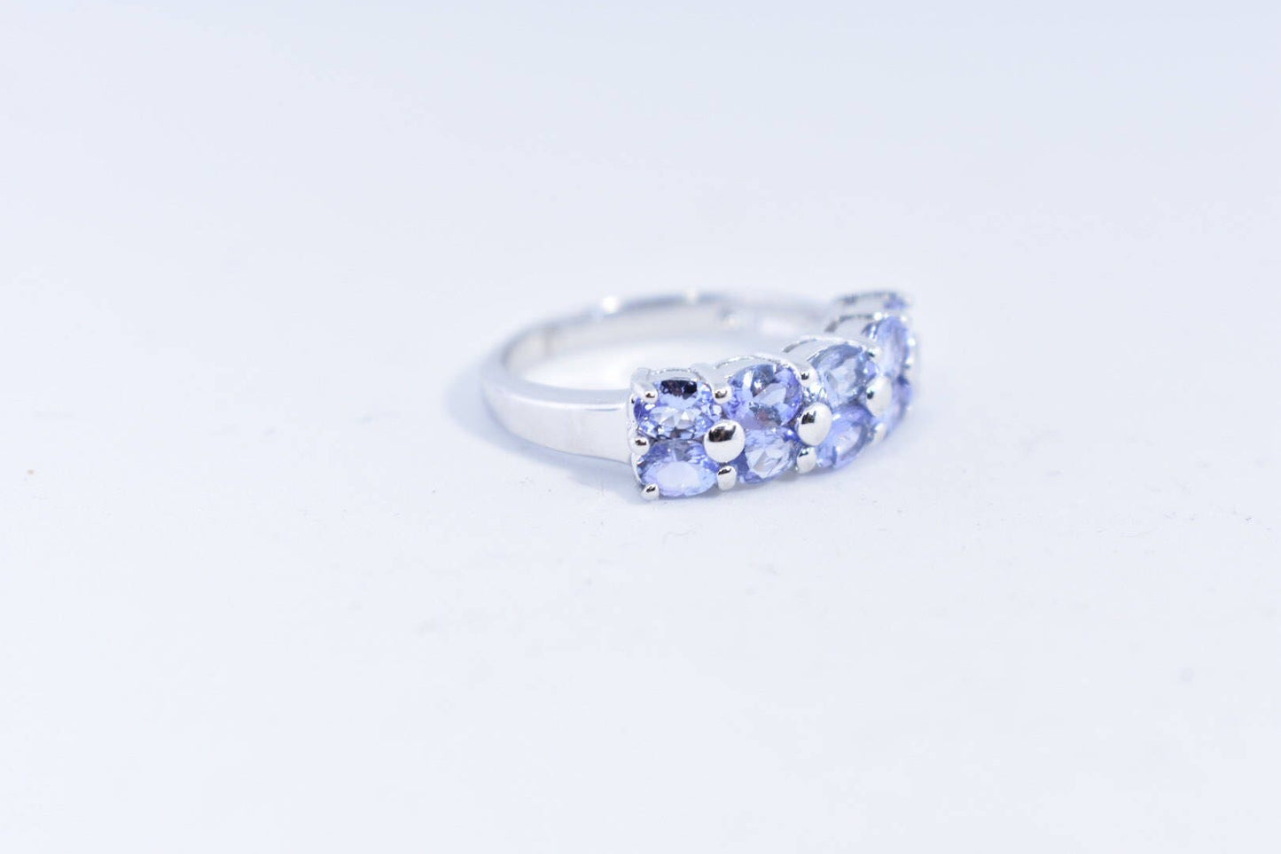 Vintage Handmade Blue Tanzanite Setting 925 Sterling Silver Gothic Ring