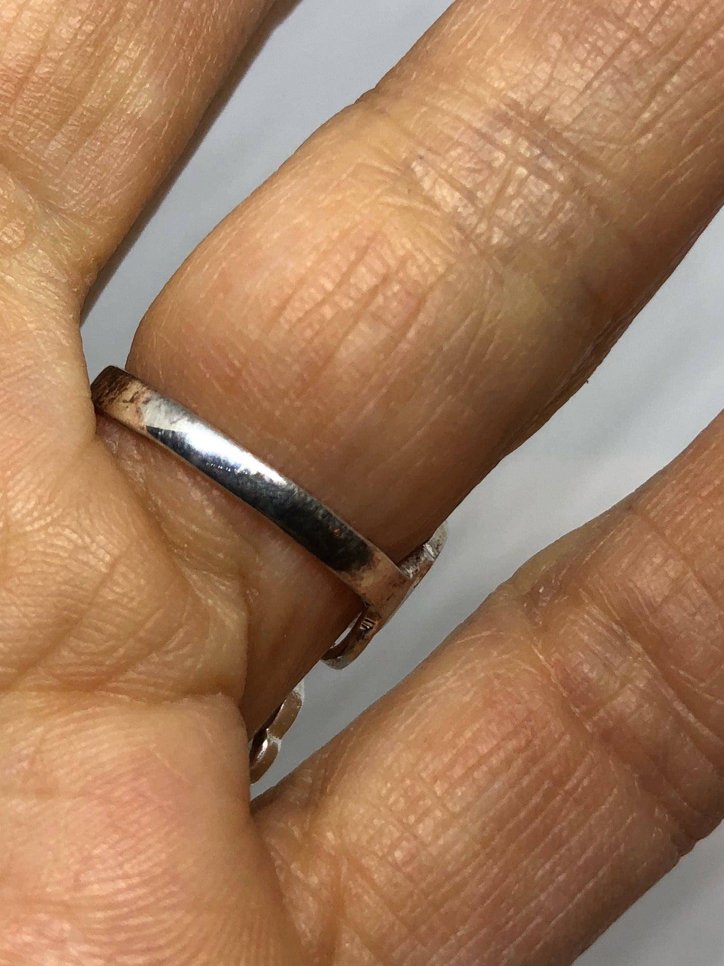 Vintage 925 Sterling Silver leaf Spoon Ring