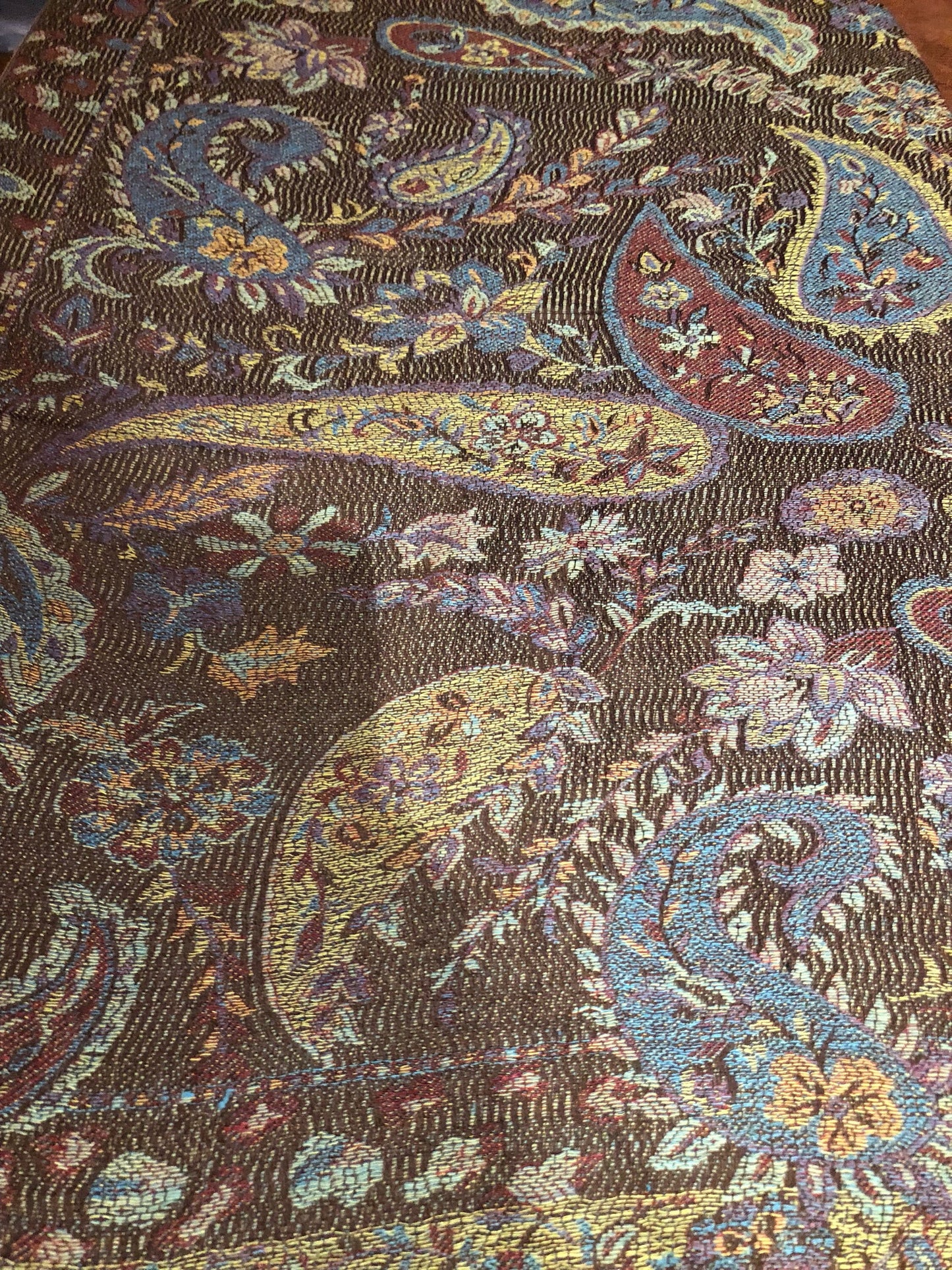 Vintage Paisley Brocade Pashmina Scarf Wrap Shawl