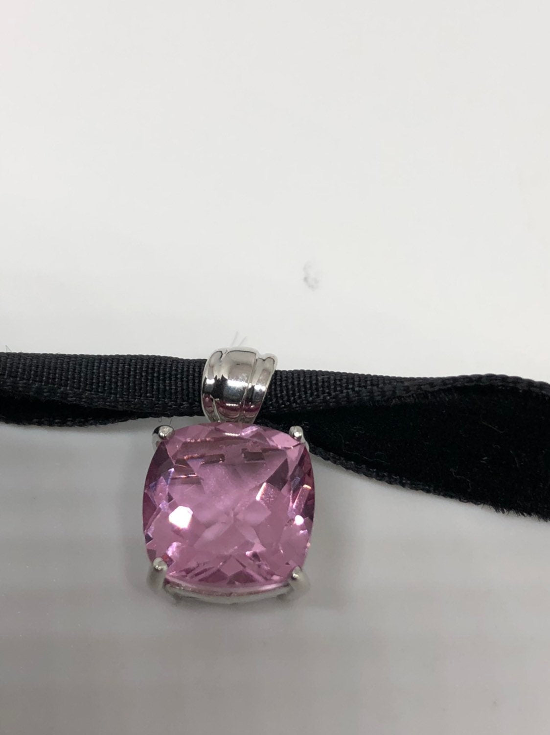 Vintage Handmade 925 Sterling Silver Genuine Tourmaline Gemstone Antique Heart Pendant Necklace
