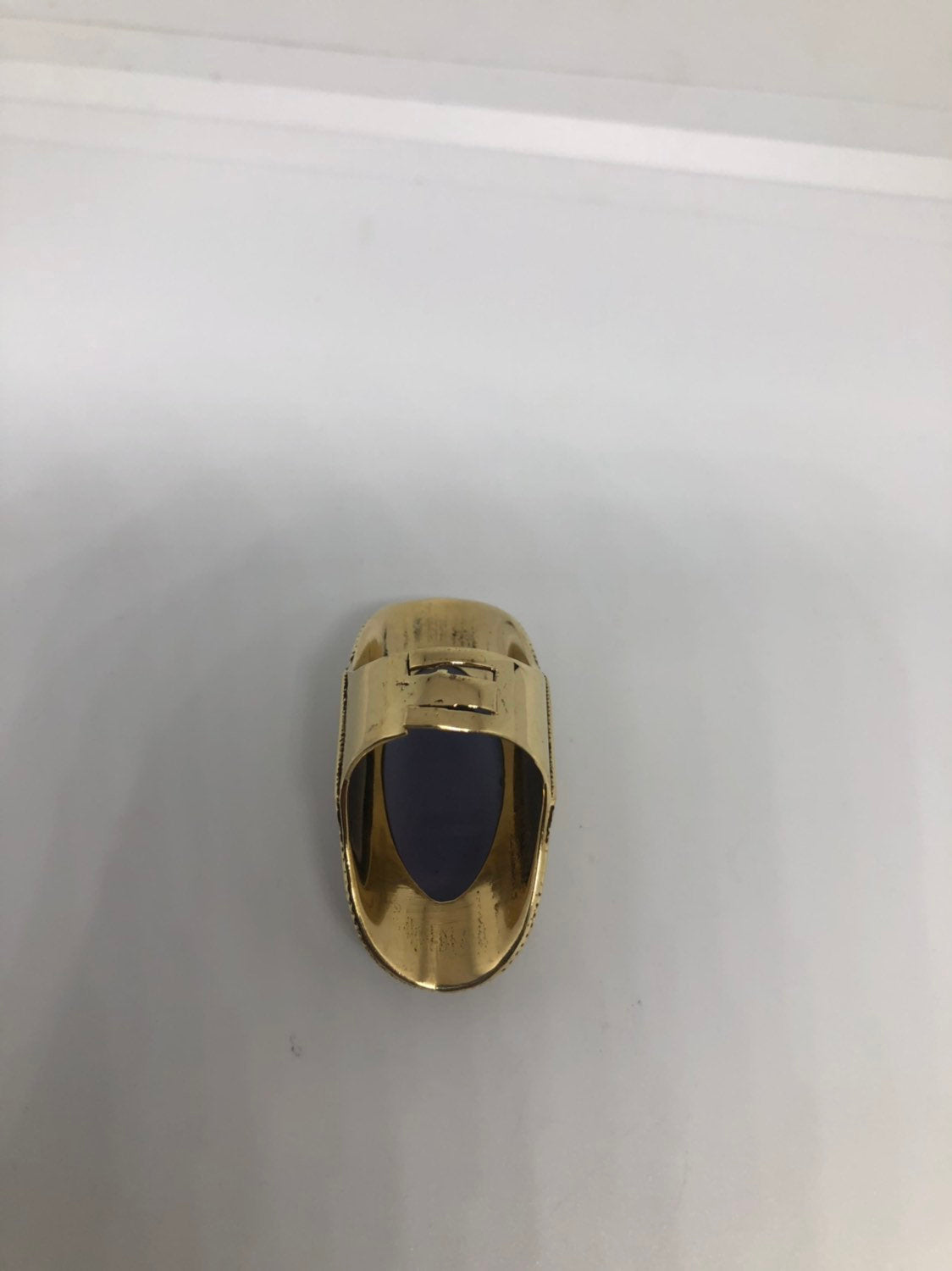 Amethyst Brass Knuckle Adjustable Ring