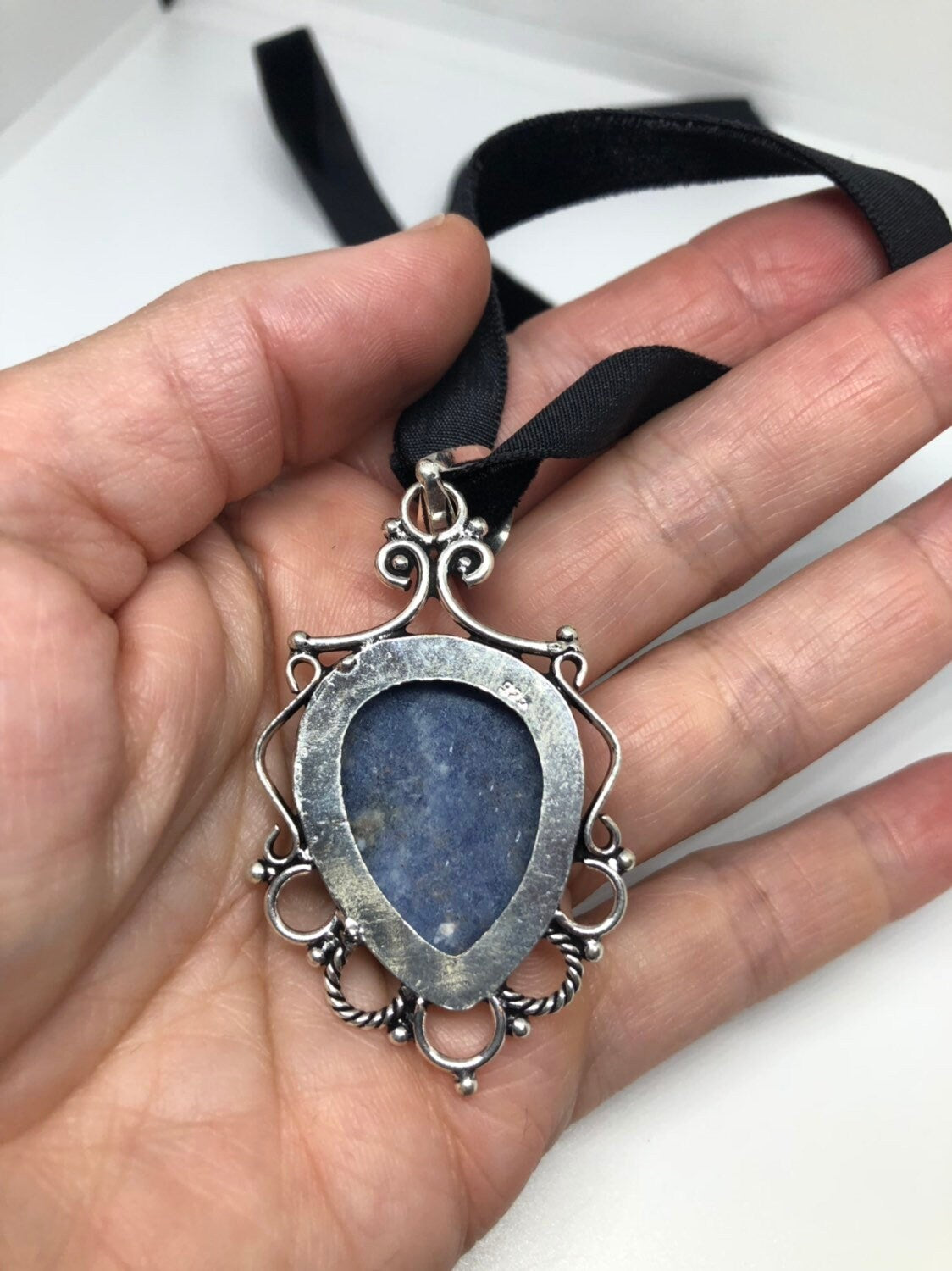 Vintage Blue Lapis Choker Necklace Tibet