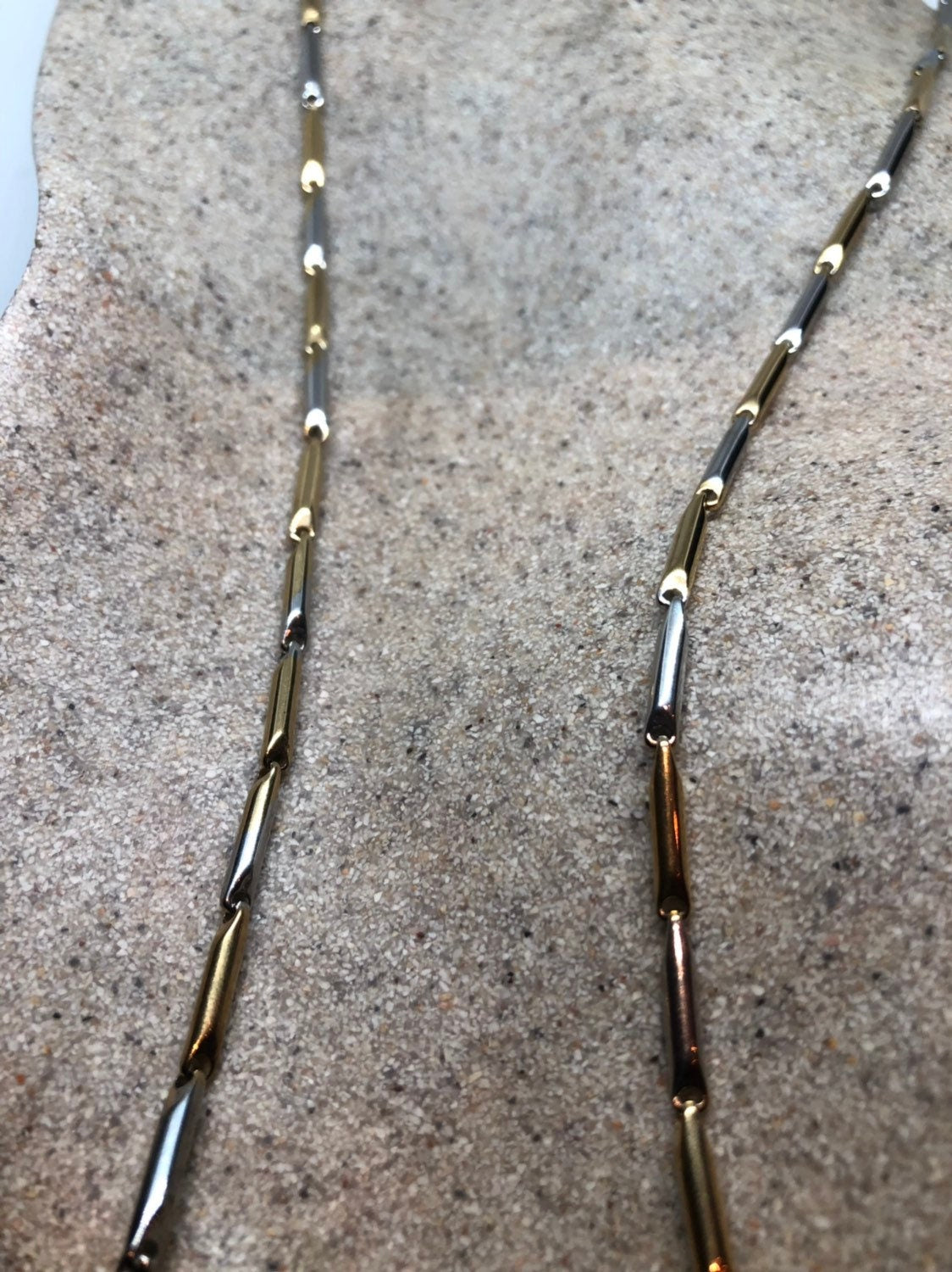 Stainless Steel Gold and Silver 30 in Chain