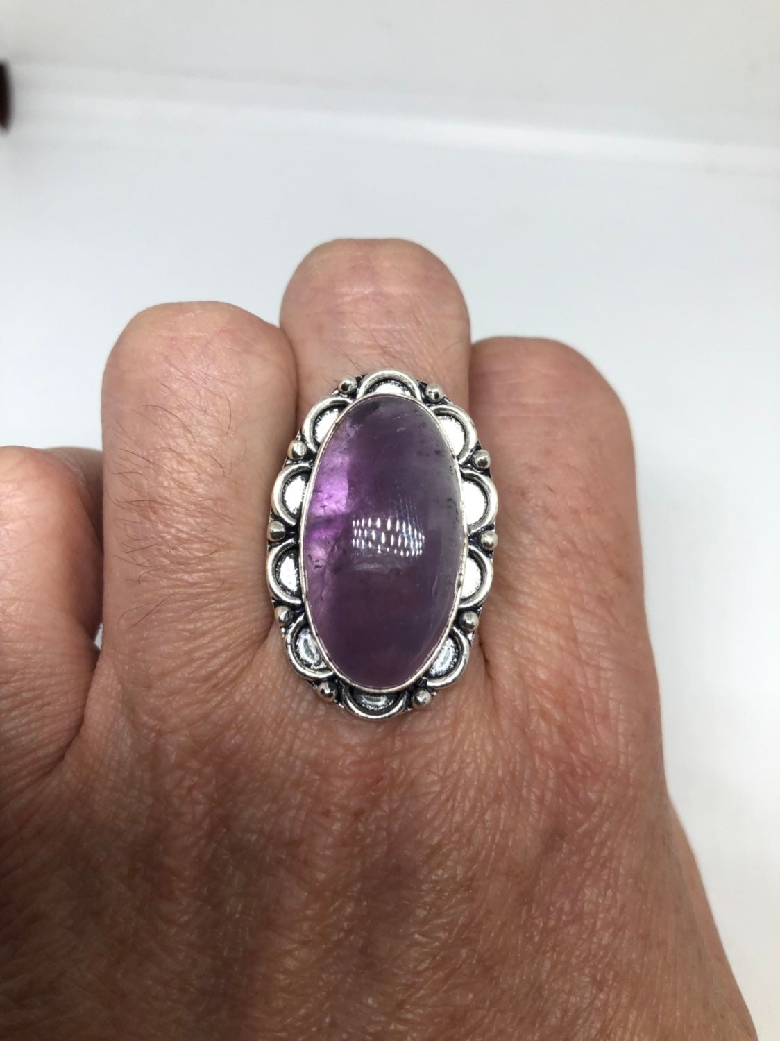 Vintage Purple Genuine Amethyst Ring
