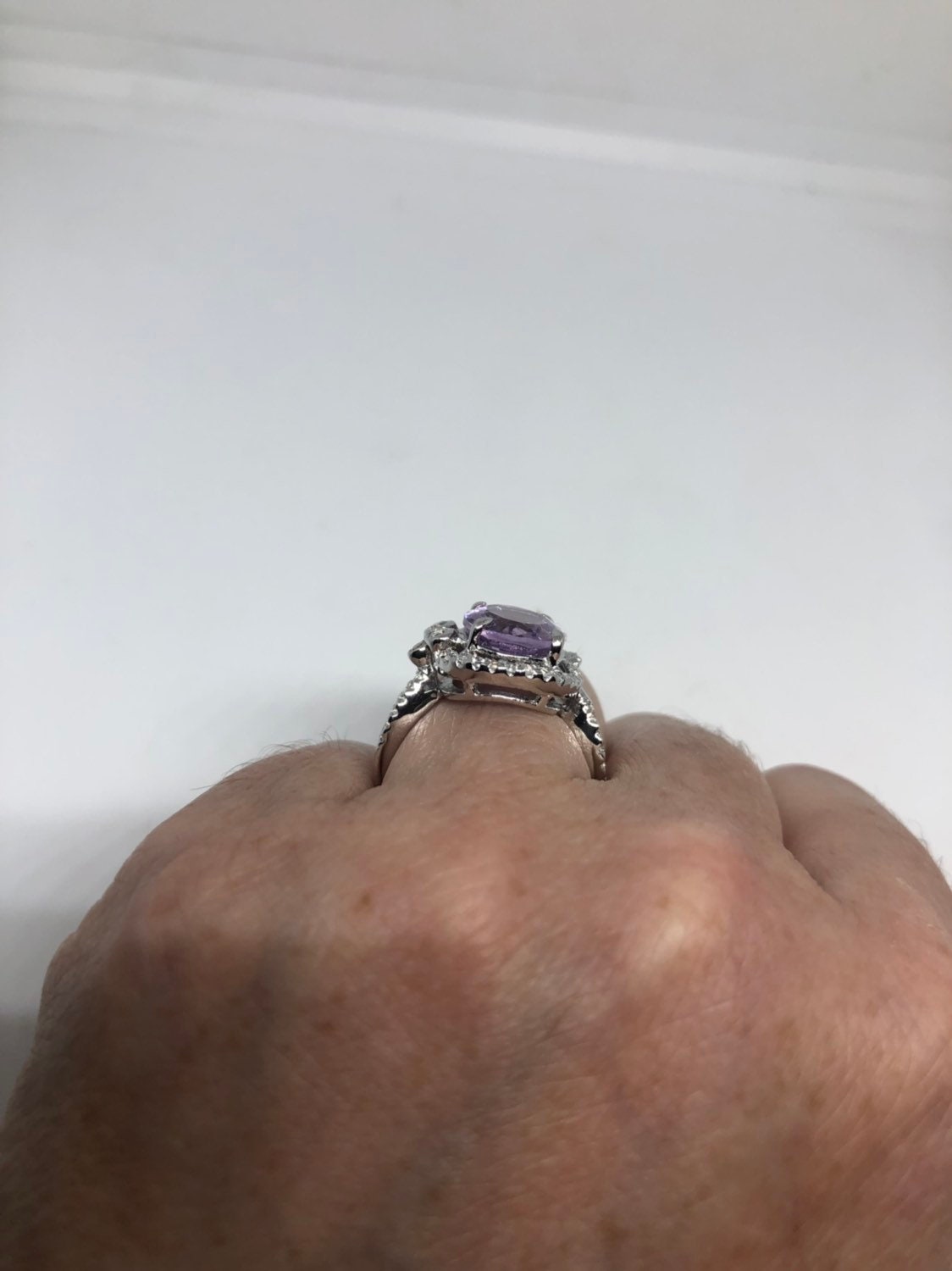 Vintage Handmade Deep Purple Genuine Amethyst Setting 925 Sterling Silver Gothic Ring