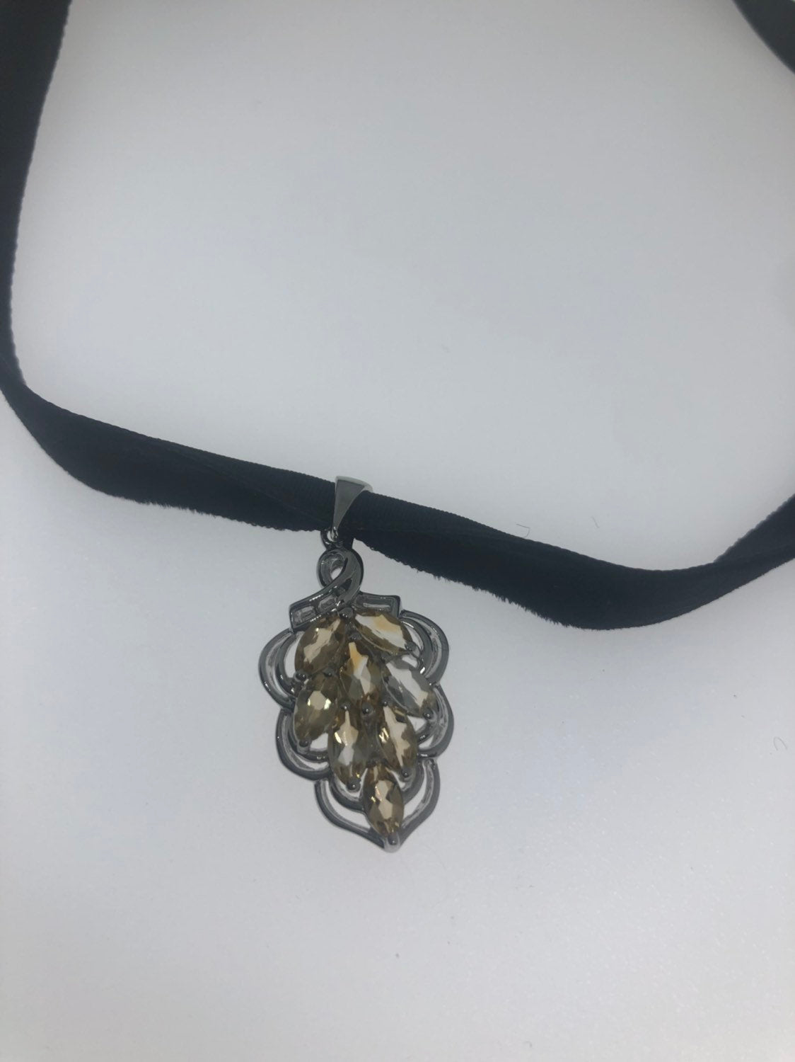 Vintage Handmade Sterling Silver Golden Lemon Citrine Pendant