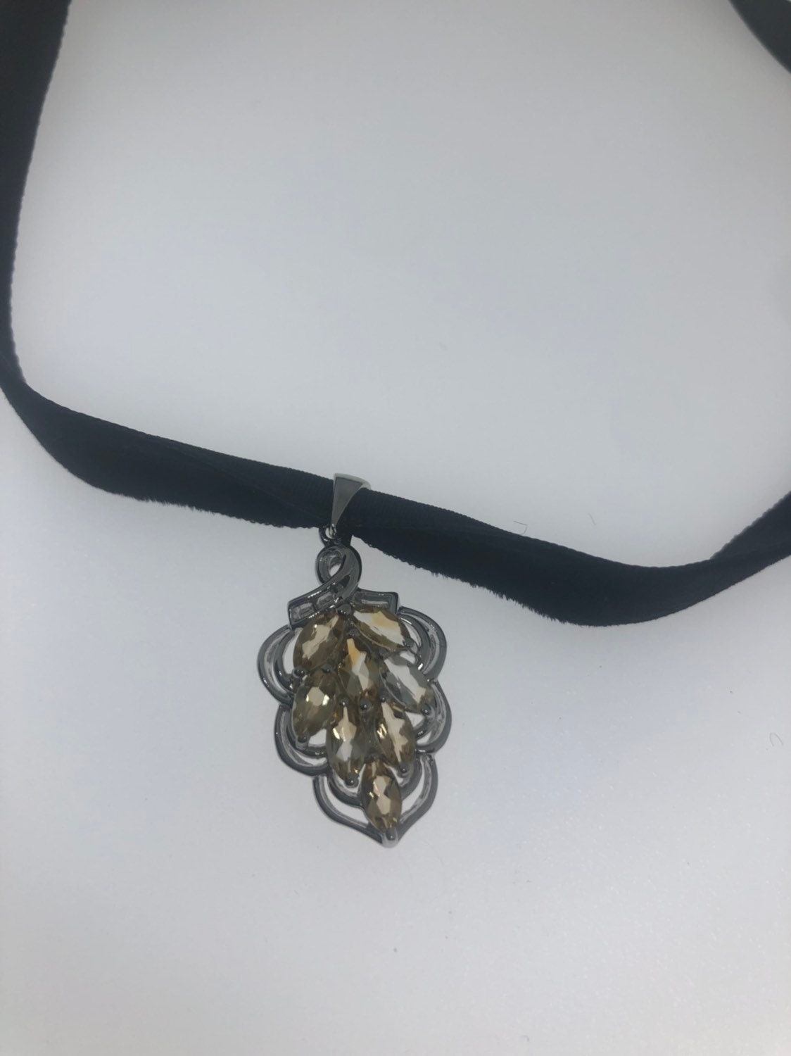 Vintage Handmade Sterling Silver Golden Lemon Citrine Pendant