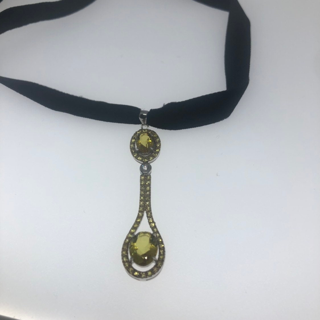 Vintage Handmade Sterling Silver Golden Lemon Citrine Pendant