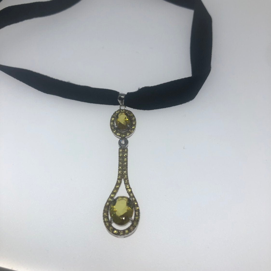 Vintage Handmade Sterling Silver Golden Lemon Citrine Pendant