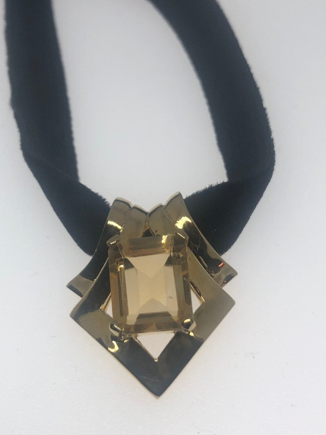 Vintage Handmade Sterling Silver Golden Lemon Citrine Pendant