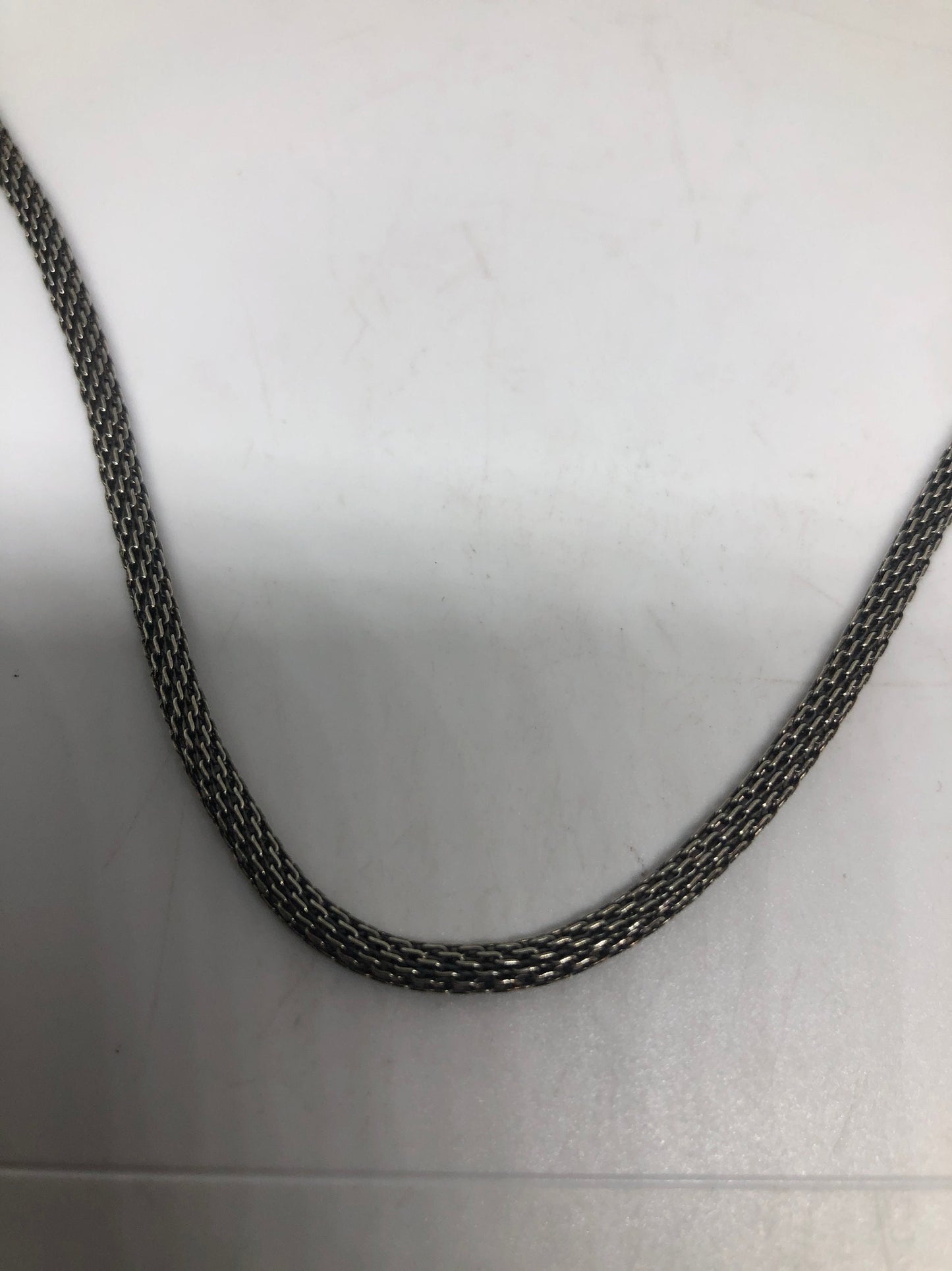 Vintage Black chain 18 inch 925 Sterling Silver necklace