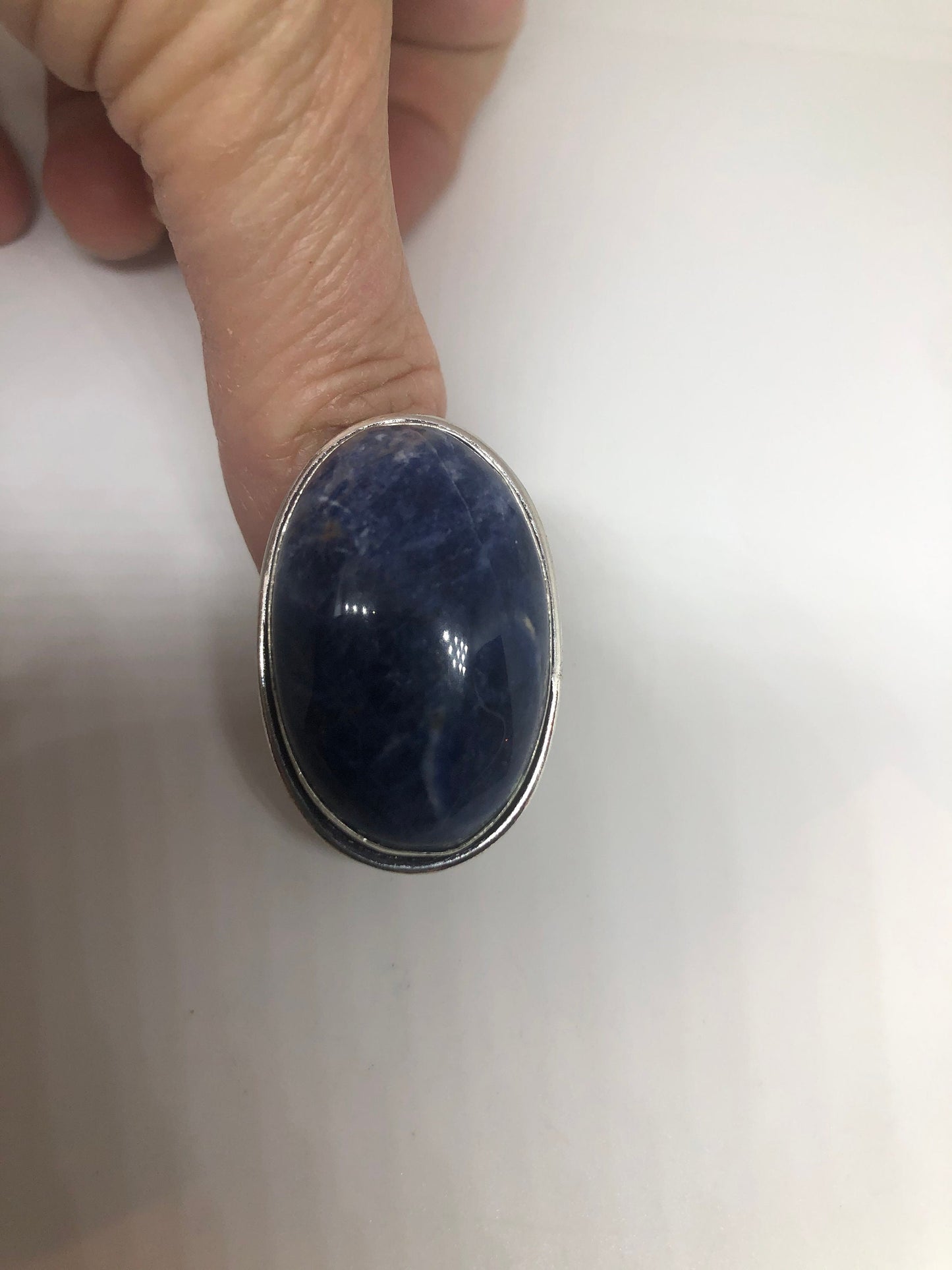 Vintage Blue Genuine Lapis Lazuli Ring Size 9