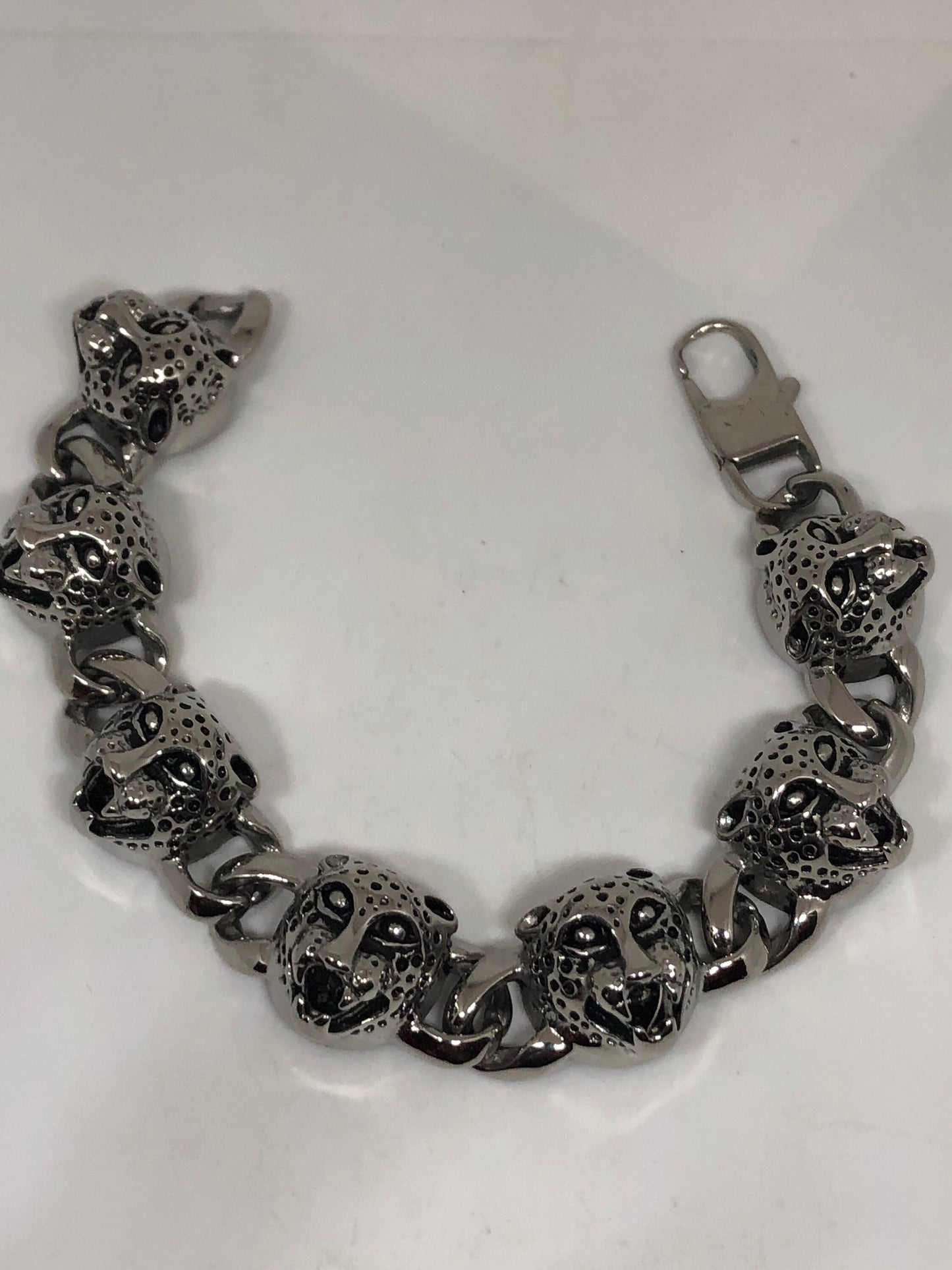 Vintage Style leopard Bracelet Unisex Men Stainless Steel