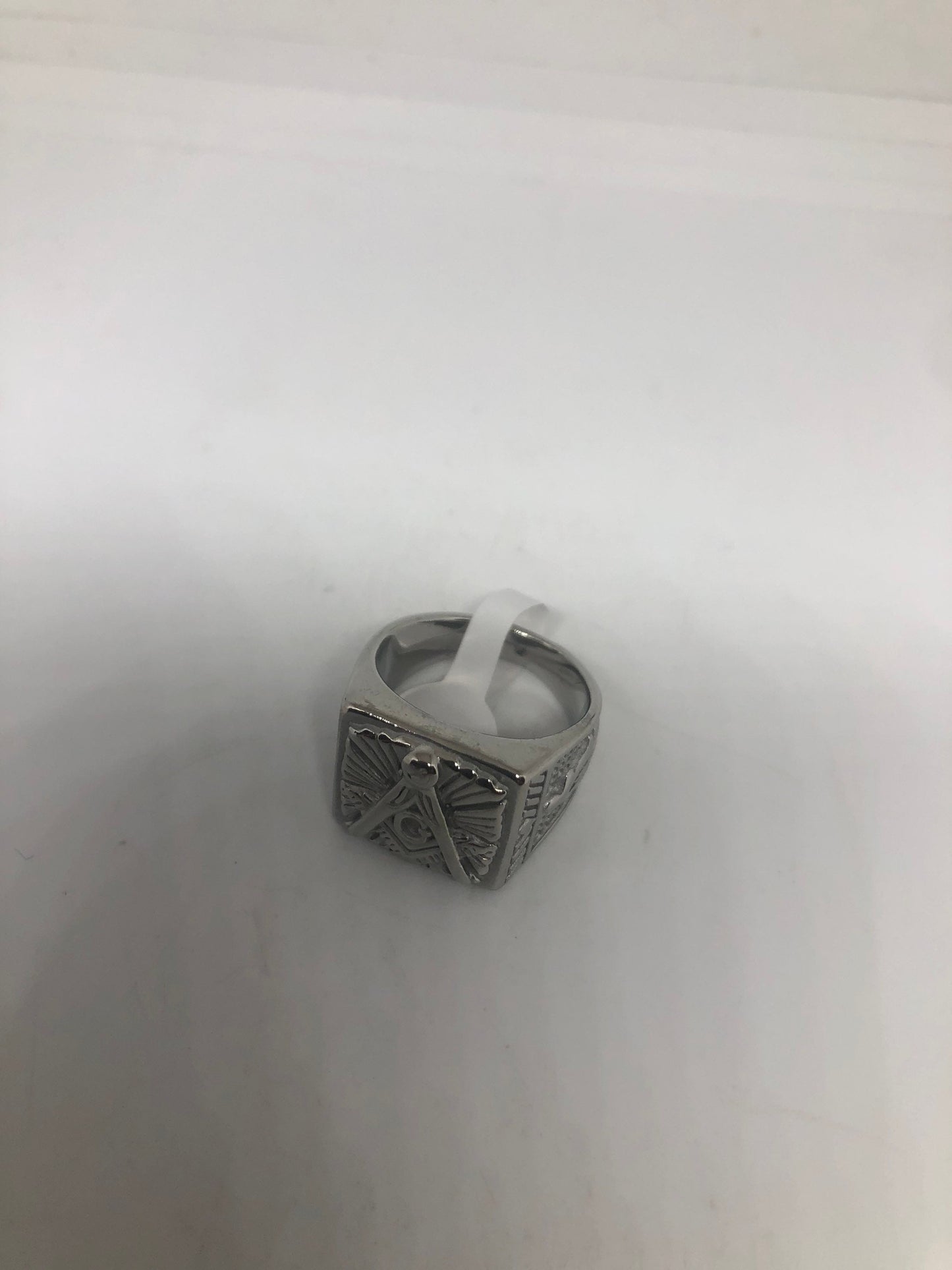 Vintage Free Mason G Mens Ring Stainless Steel