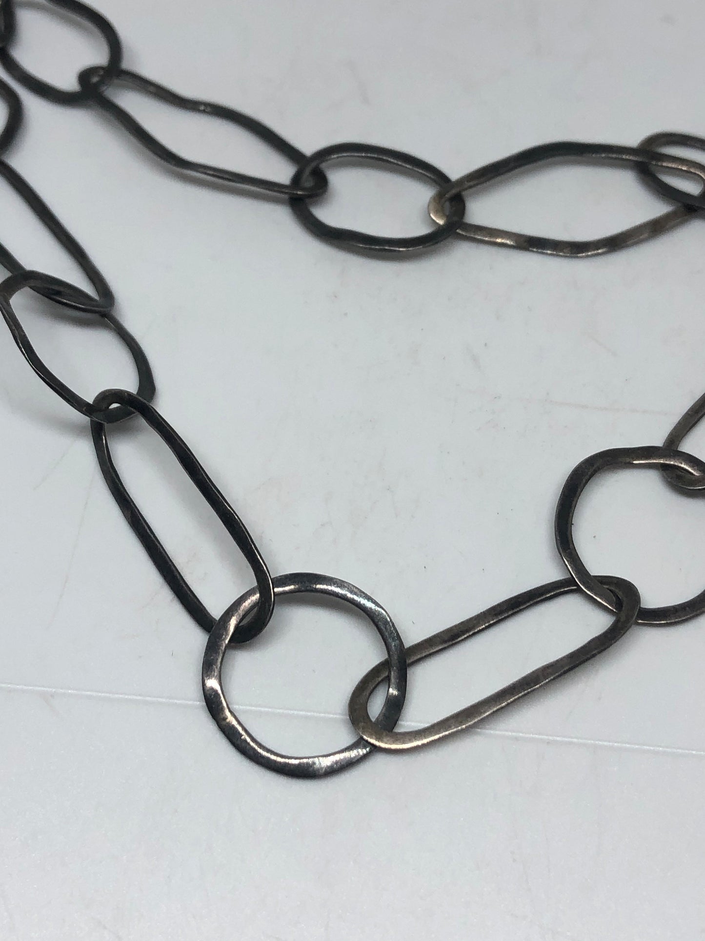 Vintage Black Chain 18 Inch 925 Sterling Silver Necklace