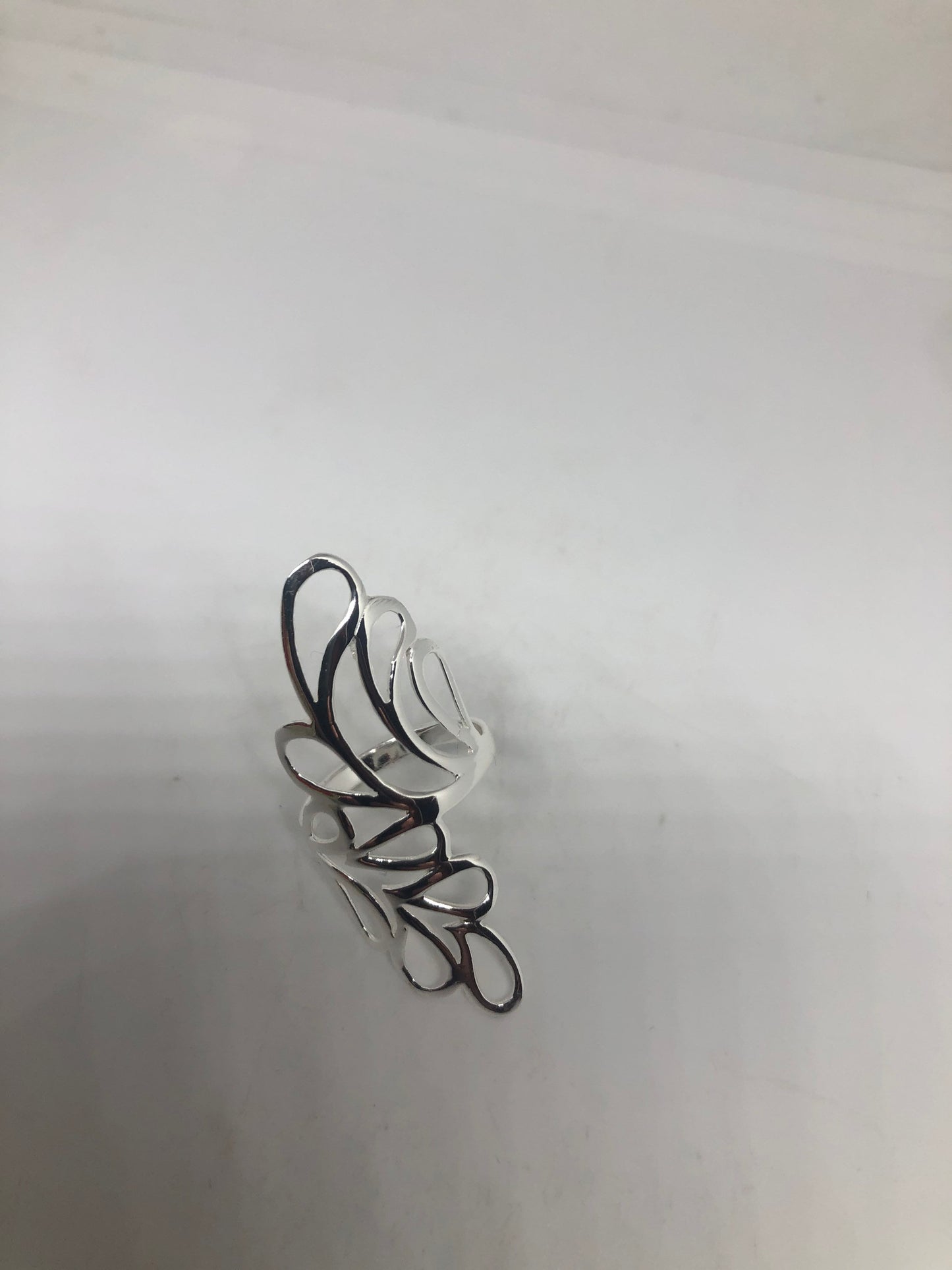 Vintage Sterling Silver Ring 925 Filigree Cocktail Statement