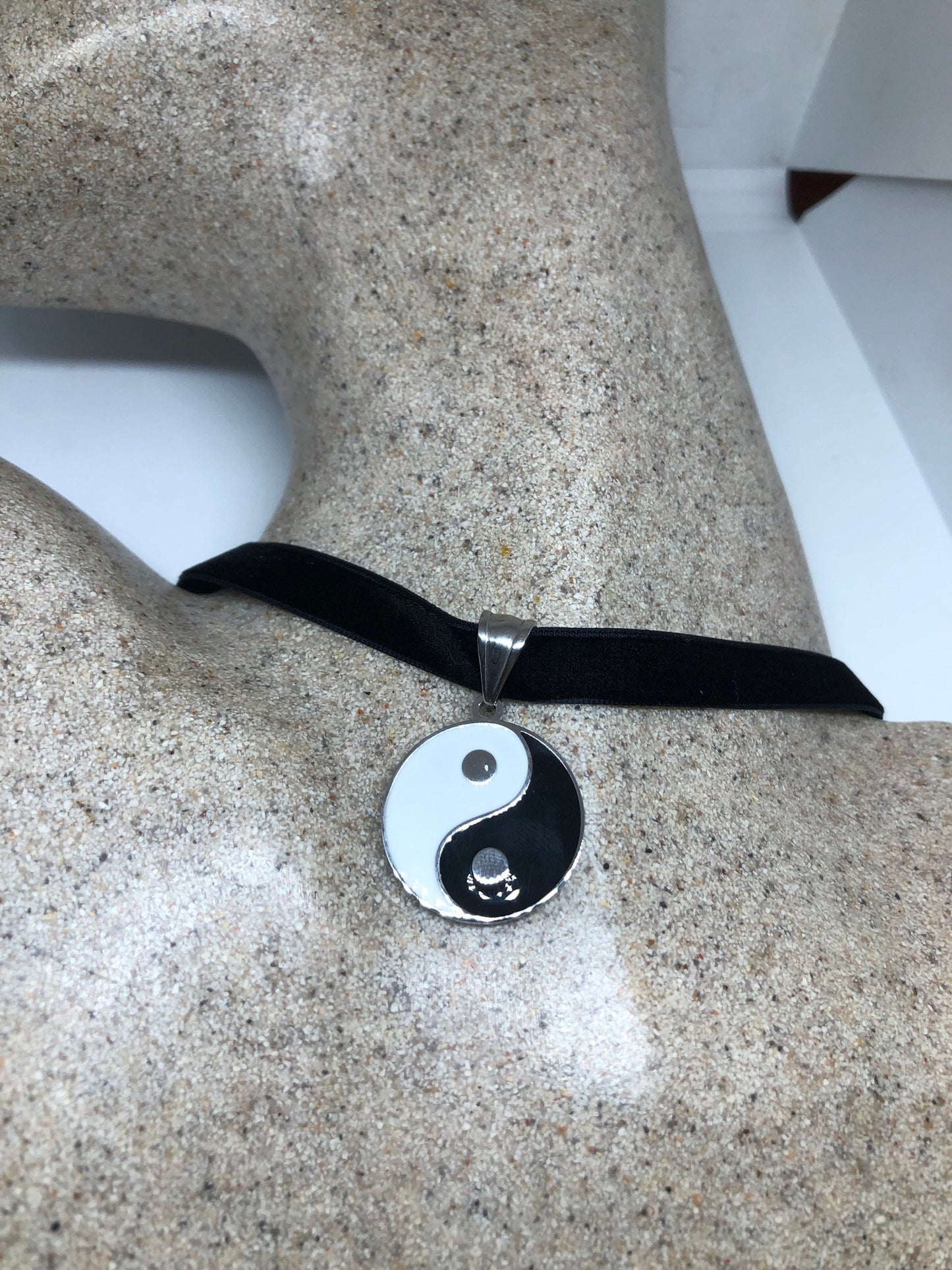 Vintage Yin Yang Stainless Steel Gothic Pendant Necklace