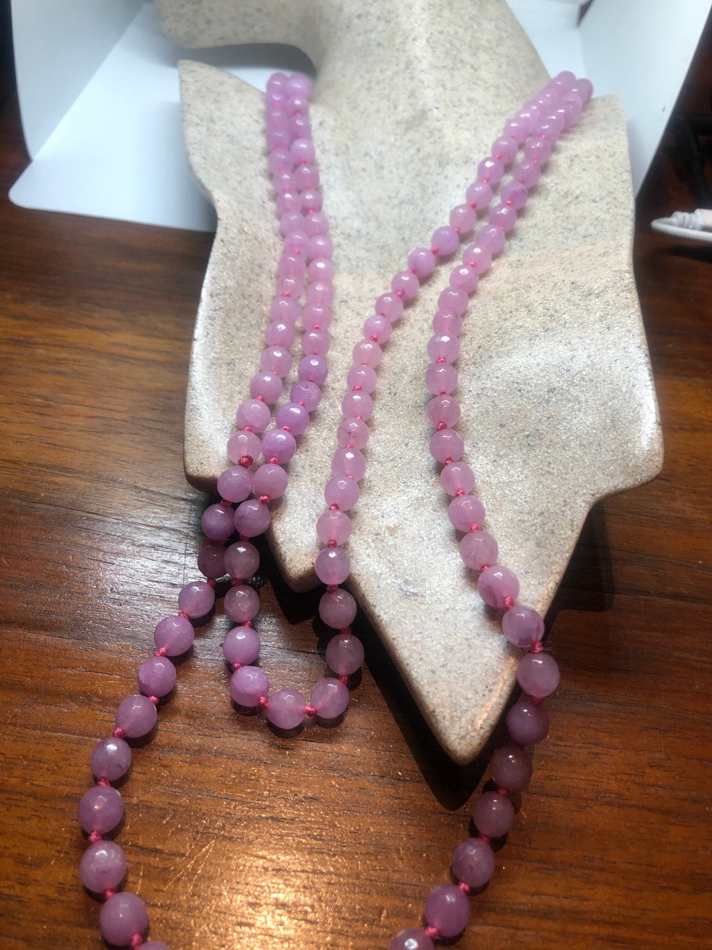 Vintage Handmade Pink Rose Quartz beads