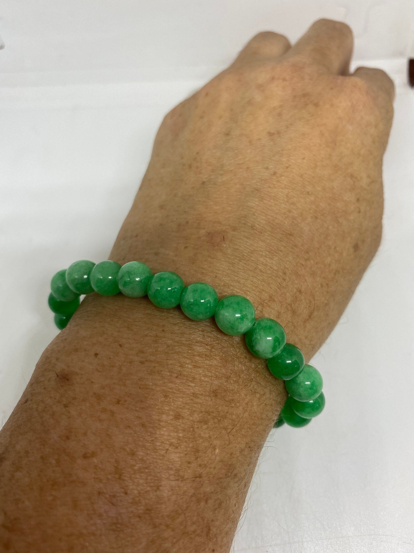 Vintage Fun Green Jade Lucky Stretch Bracelet