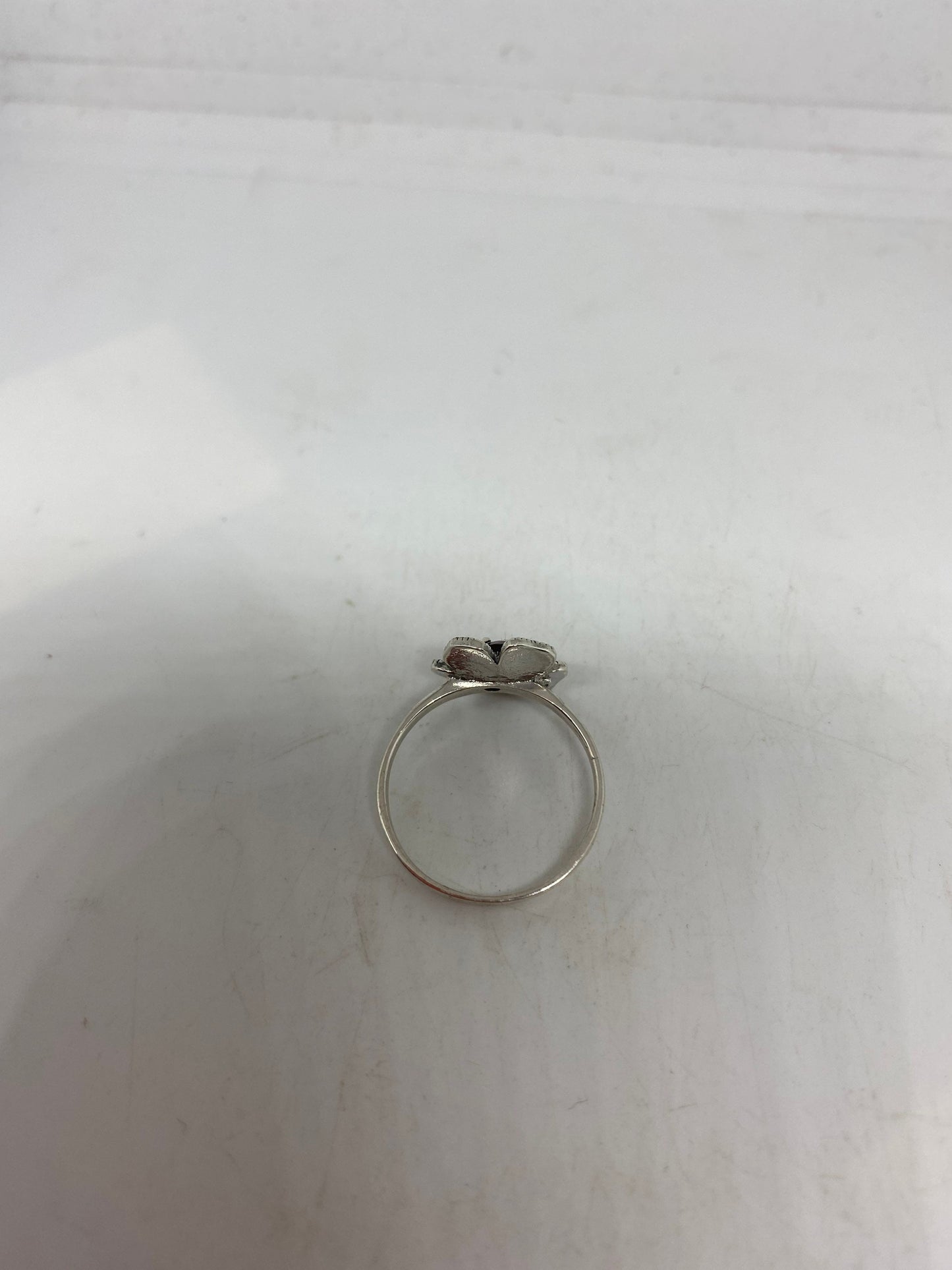 Vintage Red Bohemian Garnet Ring 925 Sterling Silver Cocktail