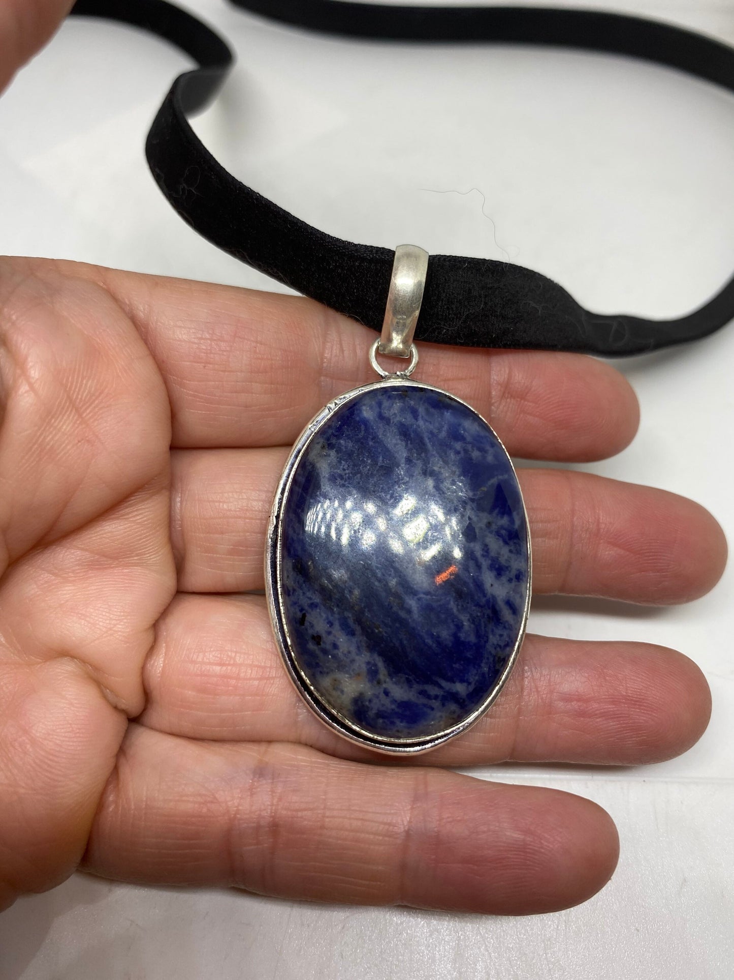 Vintage Tibetan Lapis Choker Necklace.