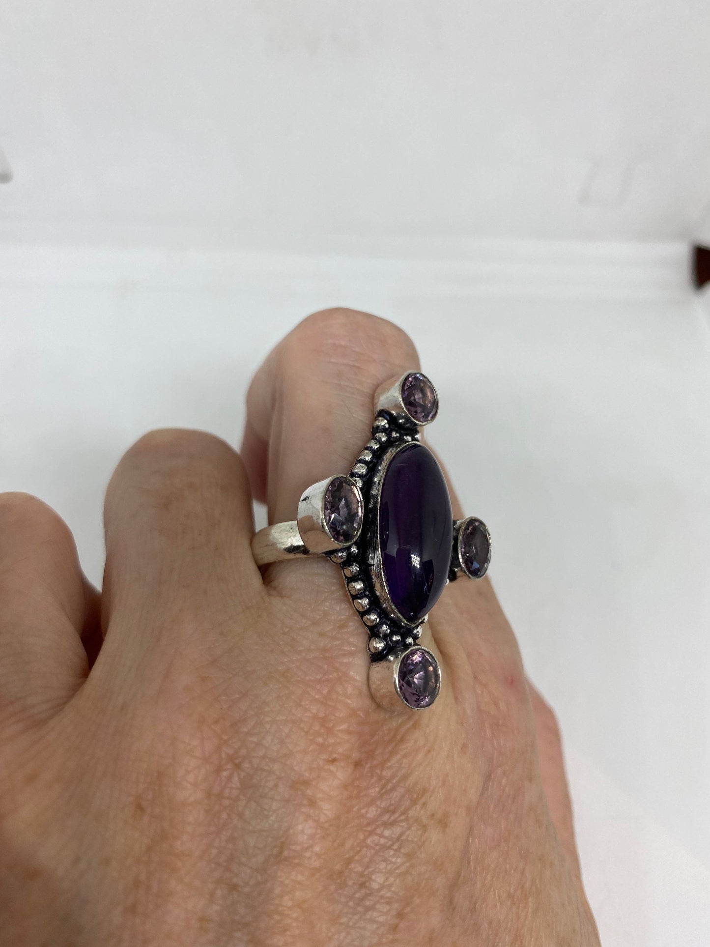 Vintage Genuine Purple Amethyst Ring