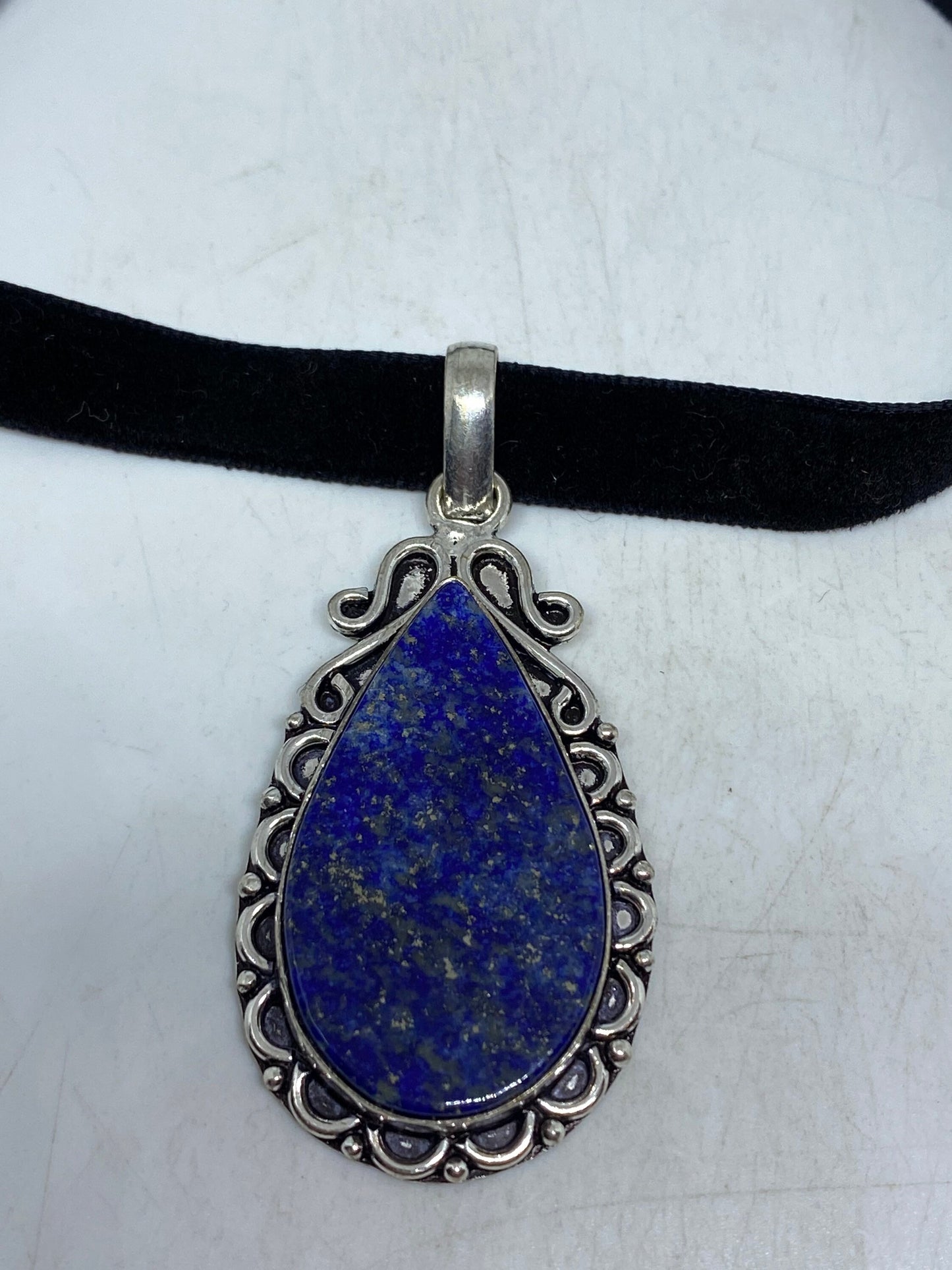 Vintage Hand Made Tibetan Lapis Necklace.