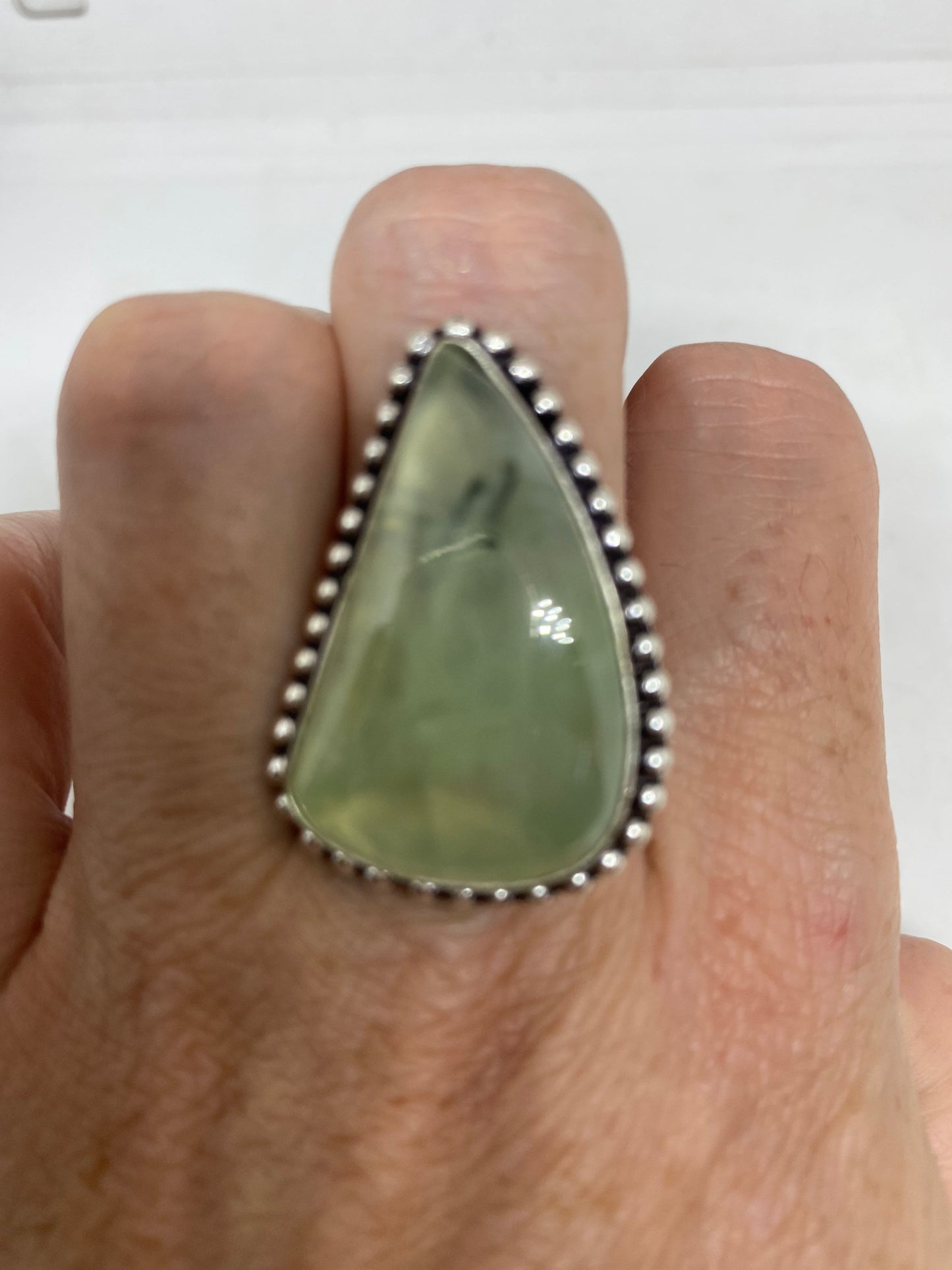 Vintage Green Nephrite Jade Ring