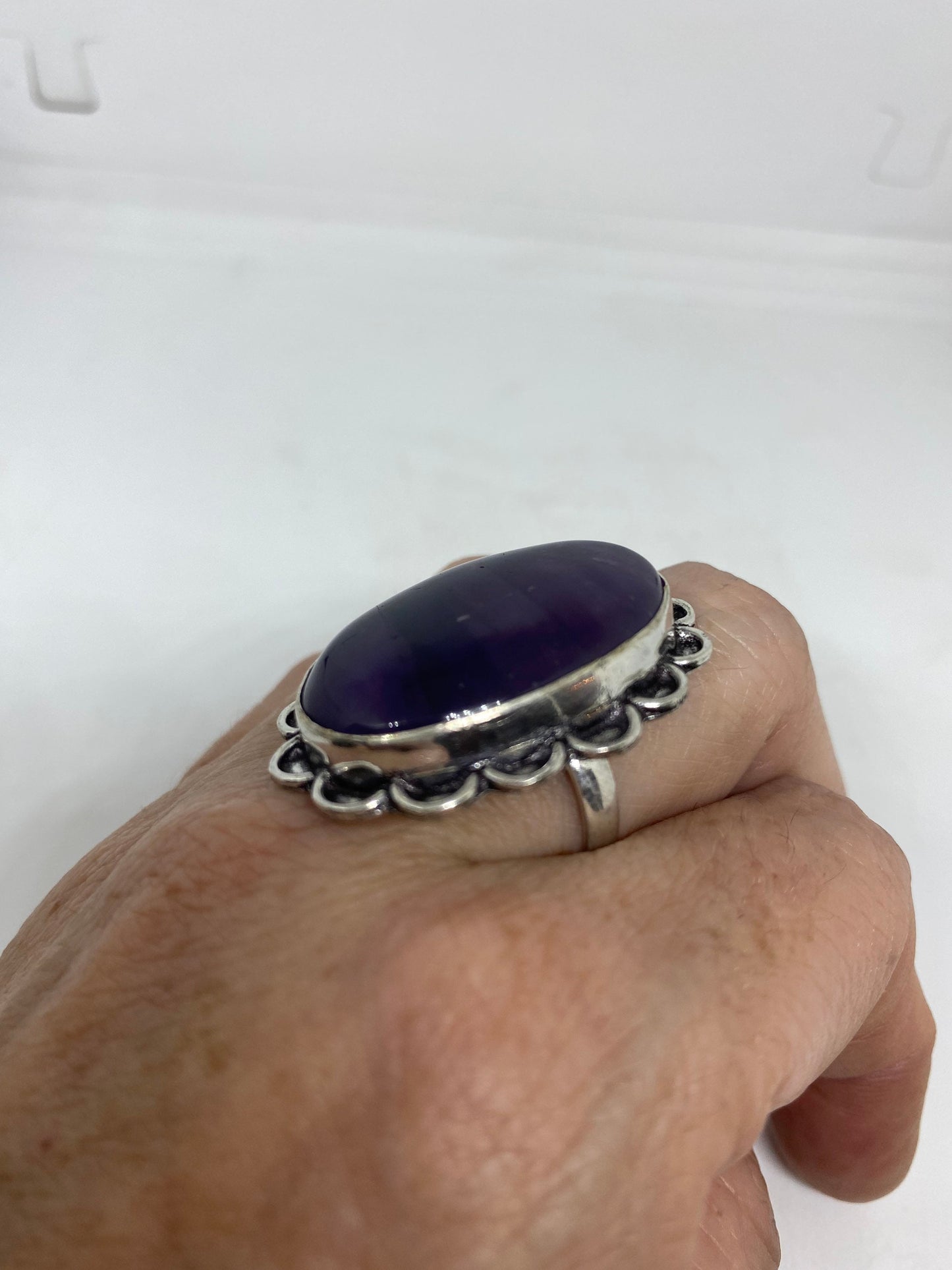 Vintage Genuine Amethyst Ring Size 8.5