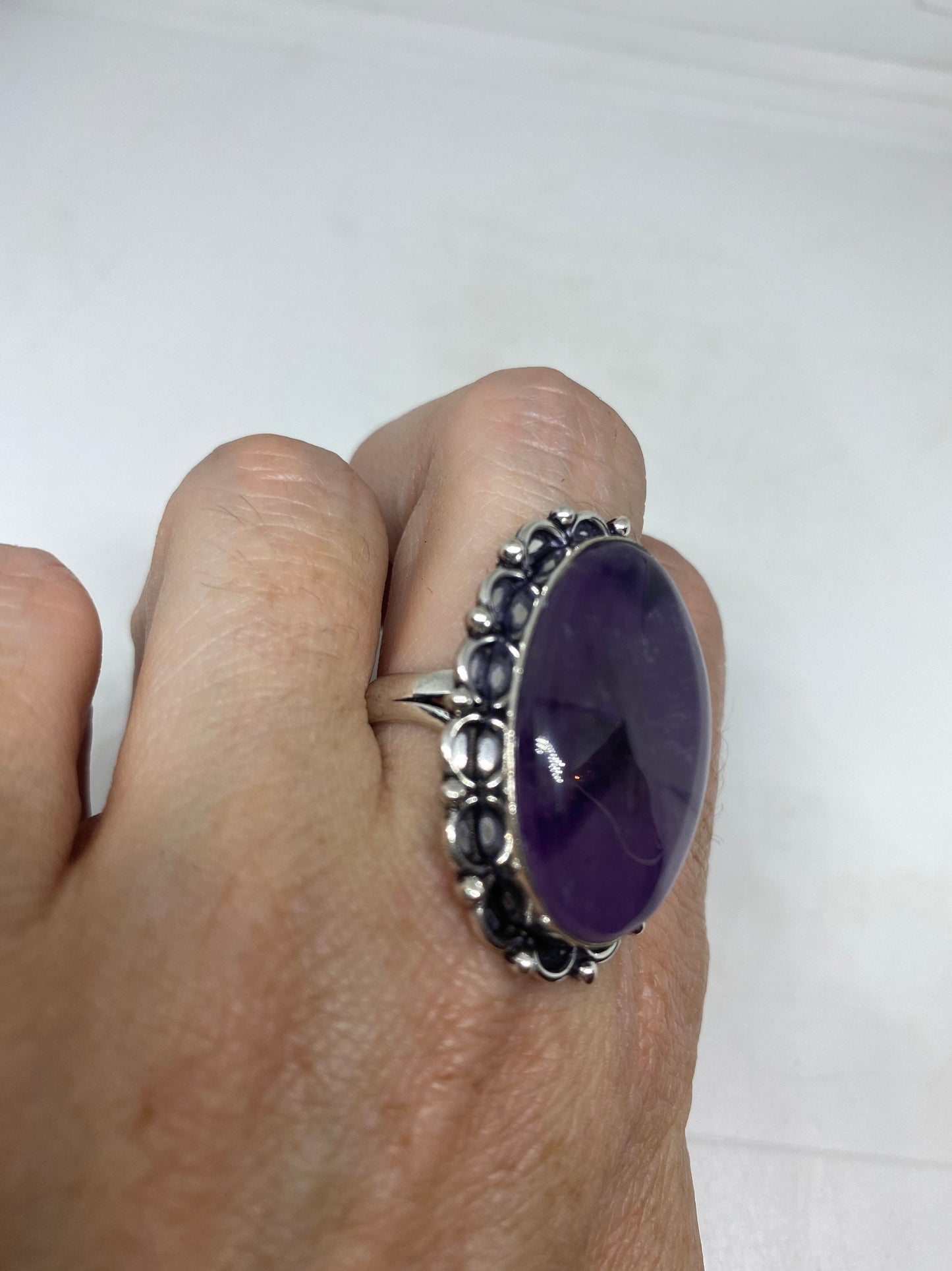 Vintage Genuine Amethyst Ring Size 8
