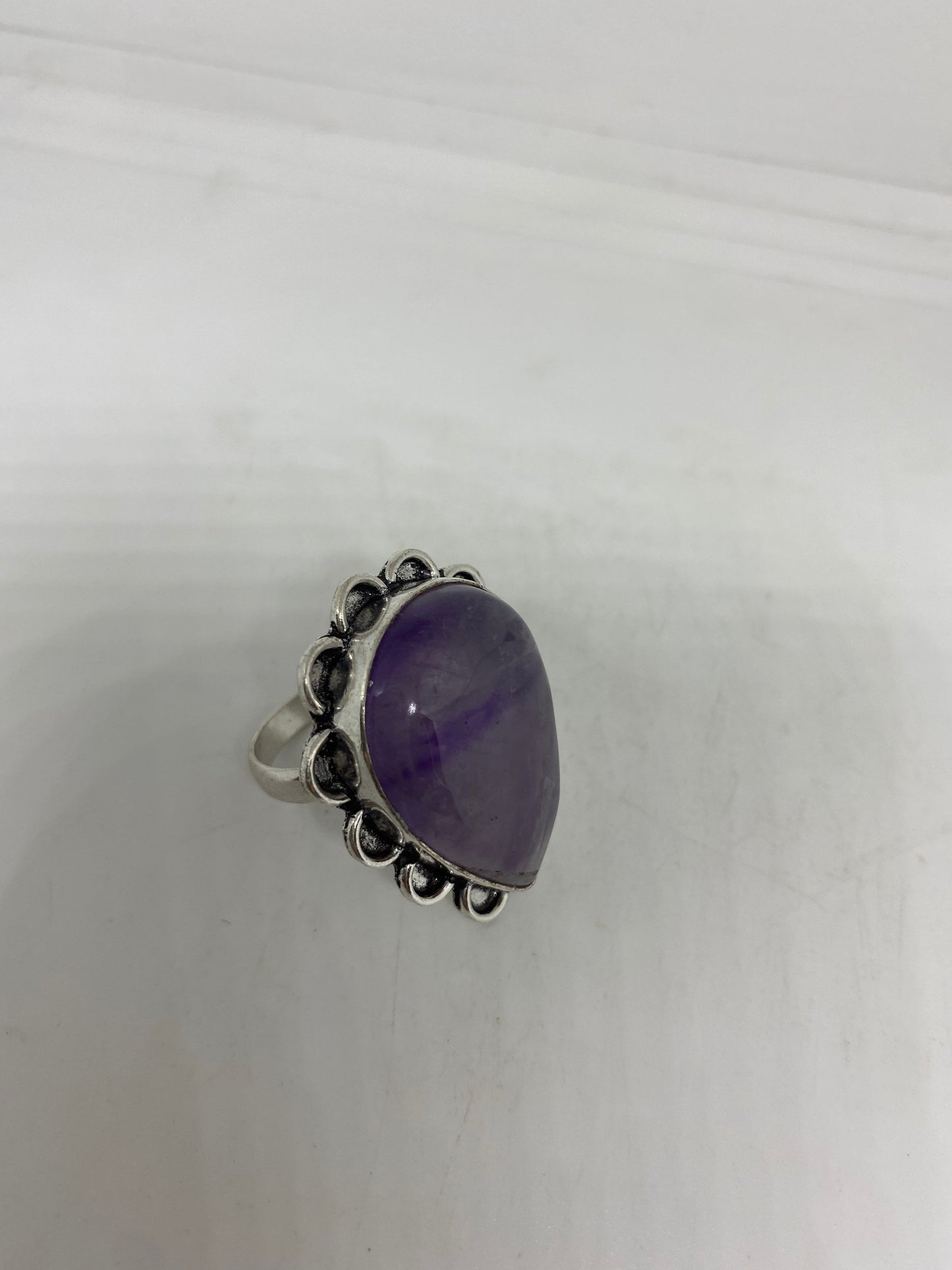 Vintage Genuine Amethyst Ring Size 9