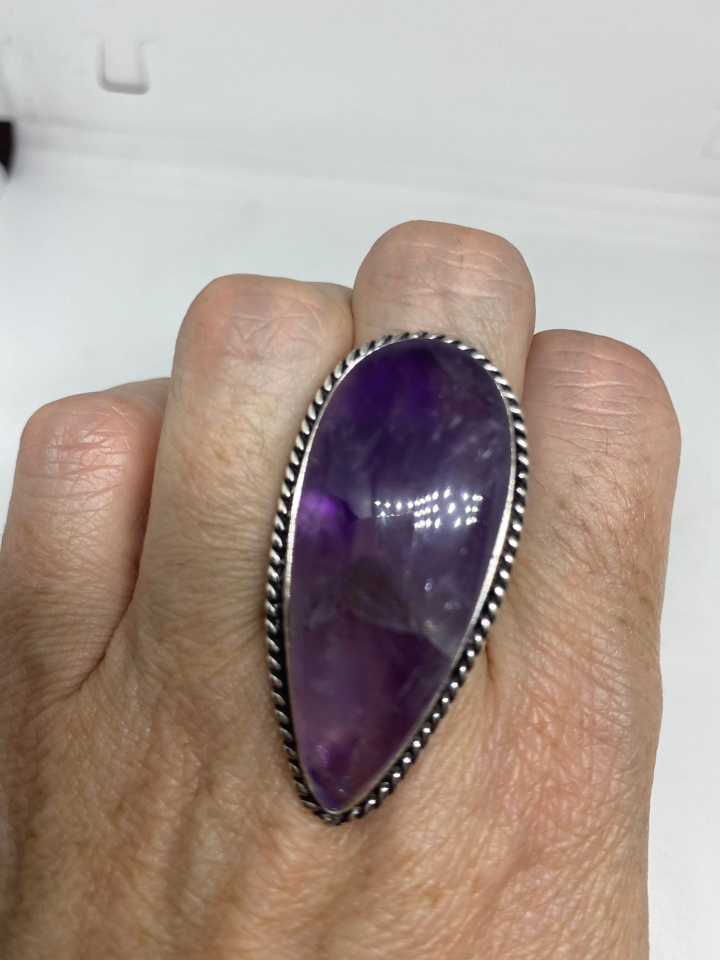 Vintage Genuine Amethyst Ring Size 9