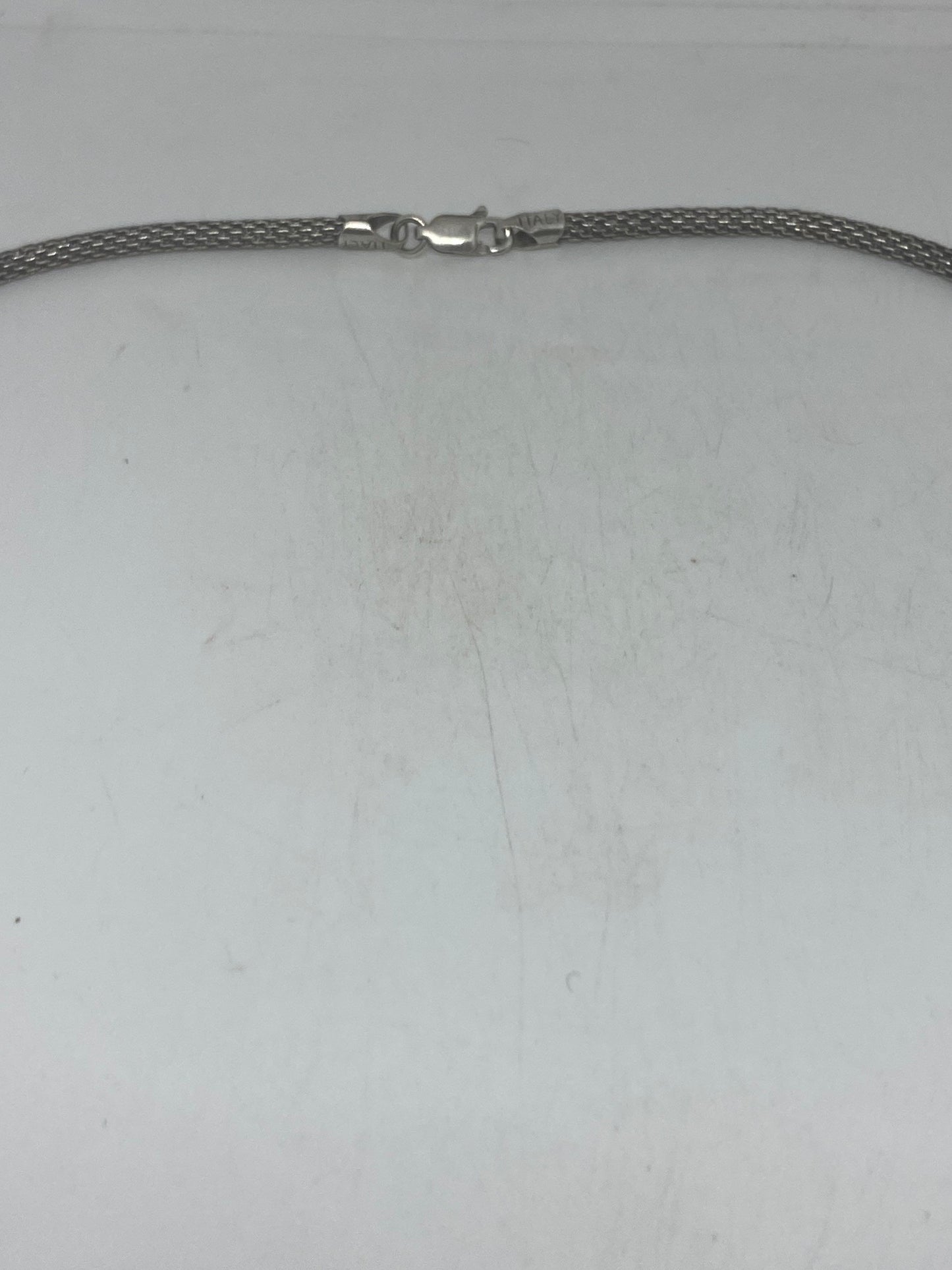 Vintage Snake Chain 18 Inch 925 Sterling Silver Necklace