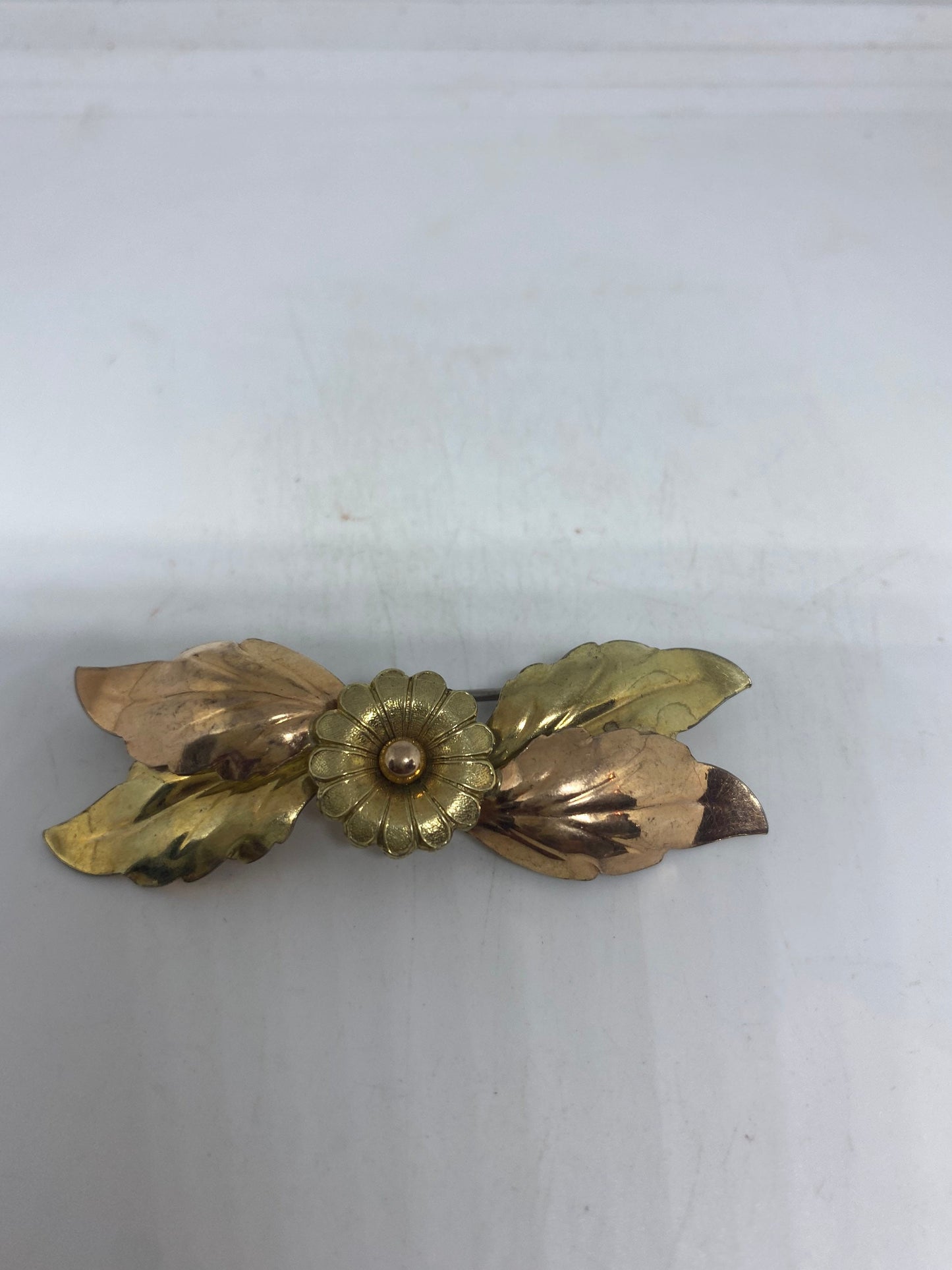 Vintage Flower Gold filled Brooch Pin