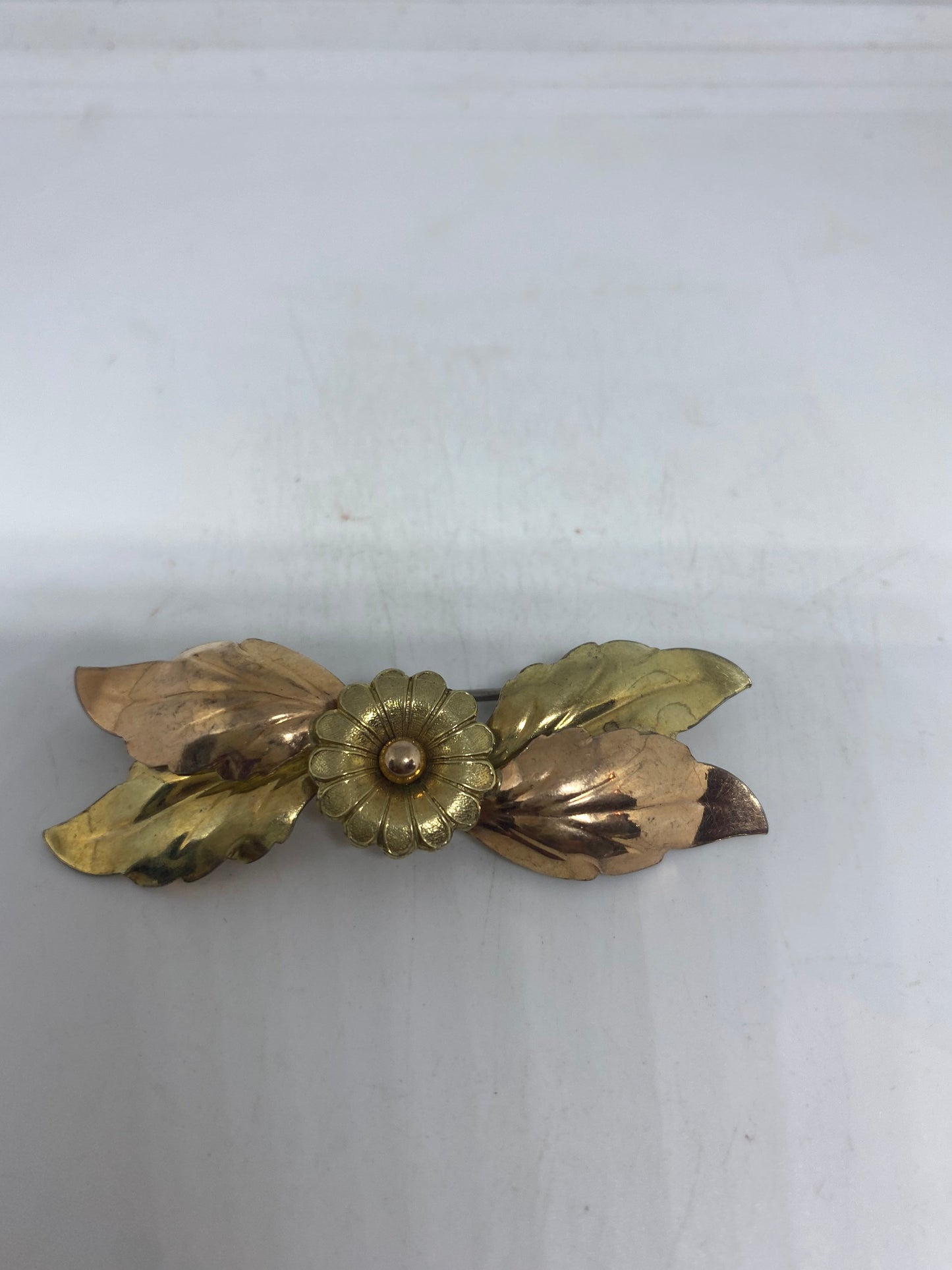 Vintage Flower Gold filled Brooch Pin