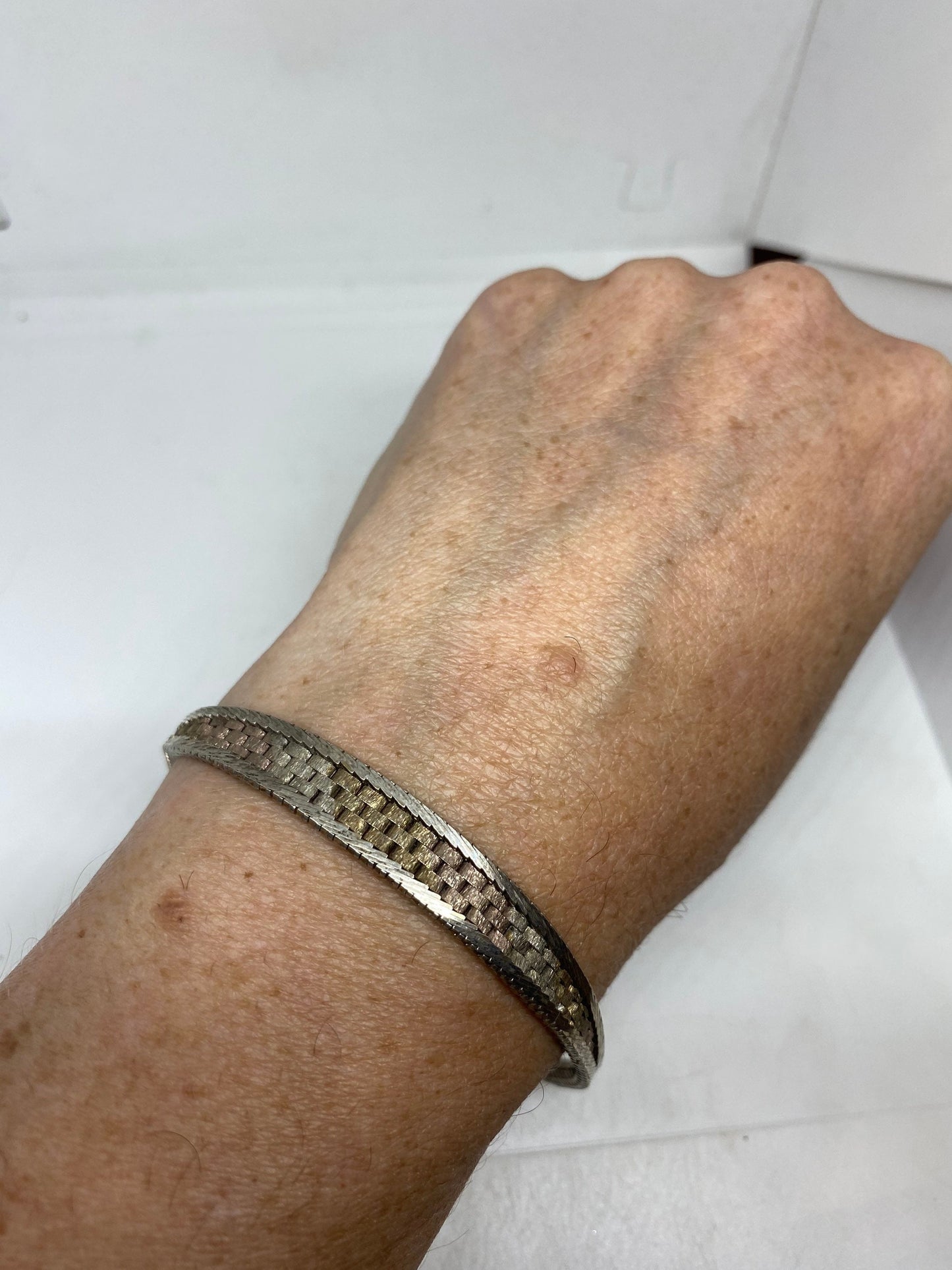 Vintage 925 Sterling Silver Link Charm Bracelet