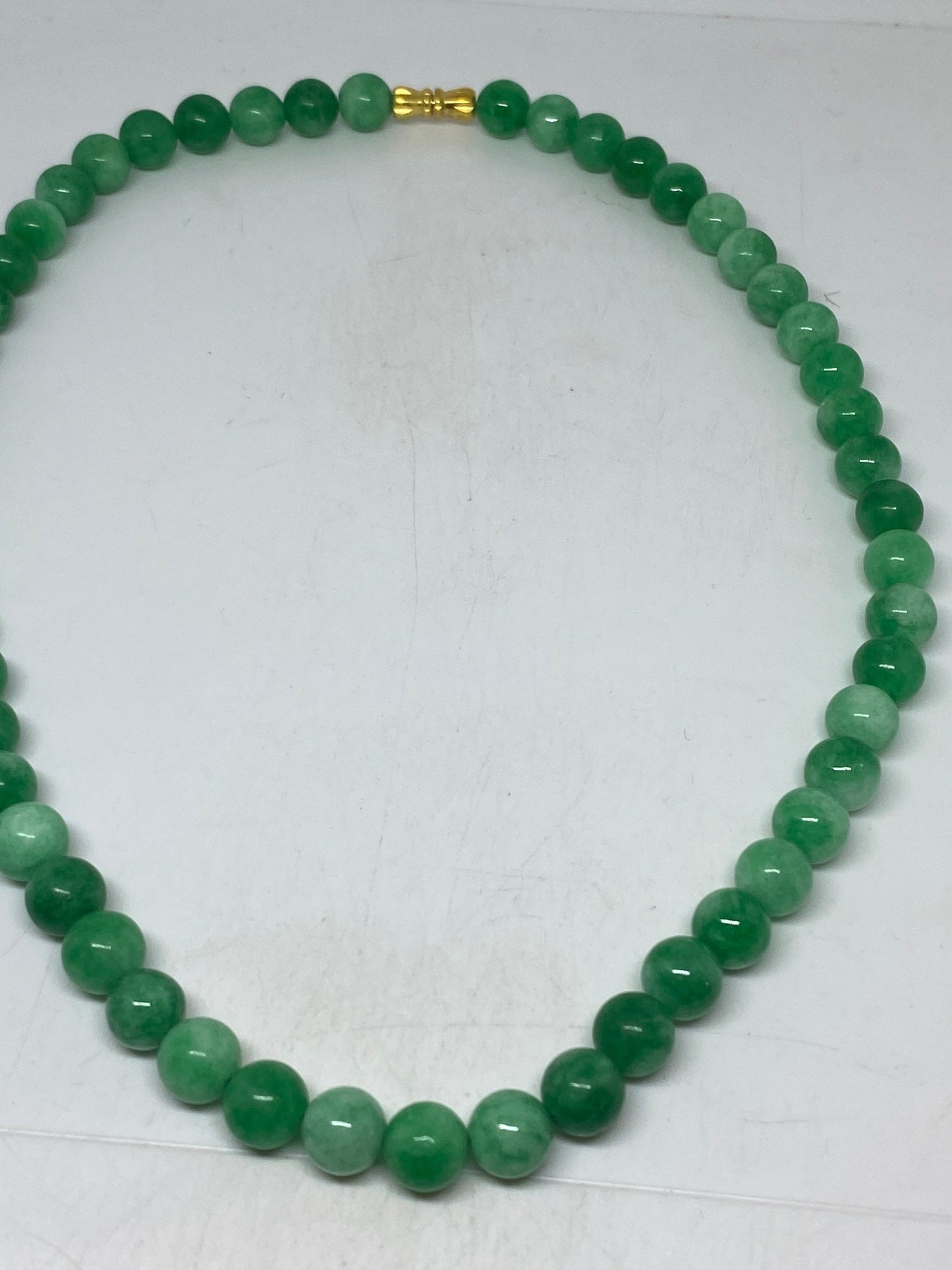 Vintage Jade beaded 16 Inch Necklace