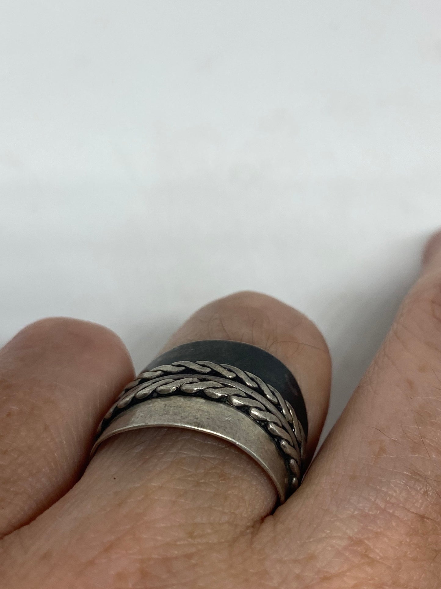 Vintage Wedding Band Ring 925 Sterling Silver