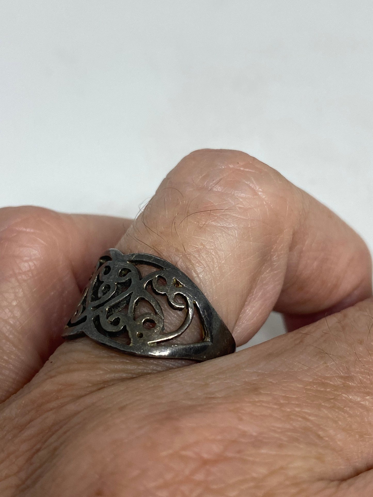 Vintage Wedding Band Ring 925 Sterling Silver