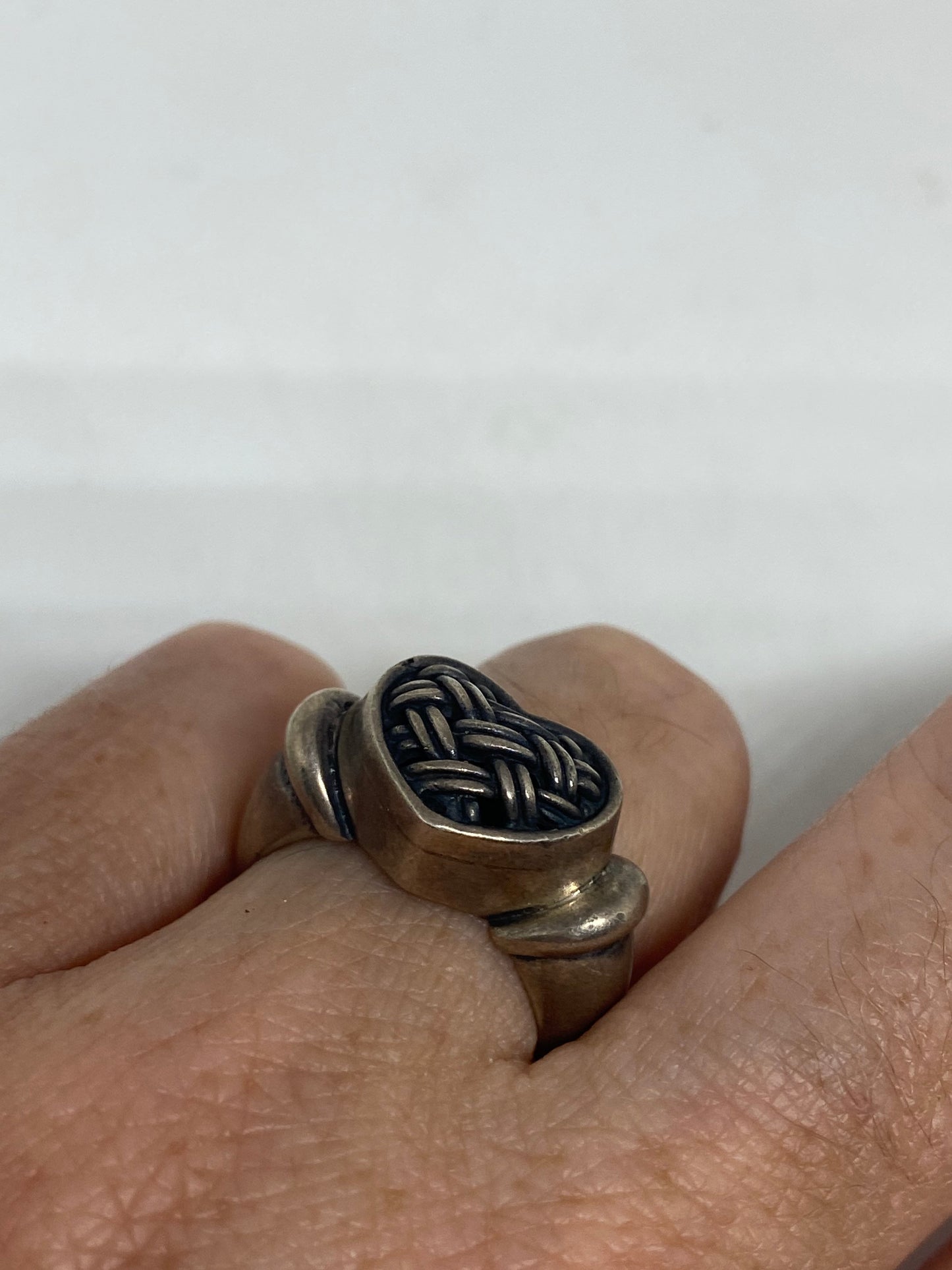 Vintage Wedding Band Ring 925 Sterling Silver