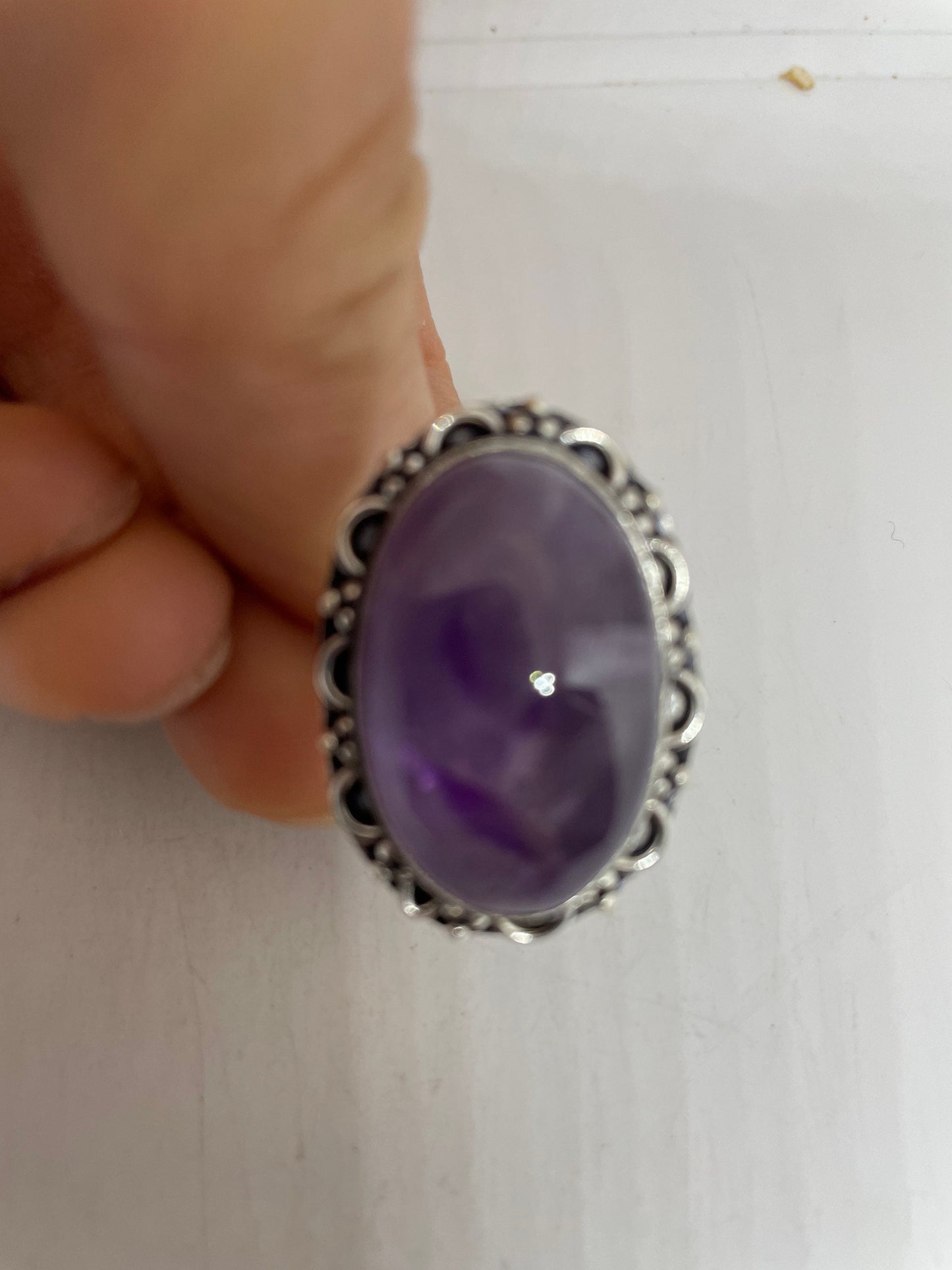 Vintage Purple Genuine Amethyst Ring