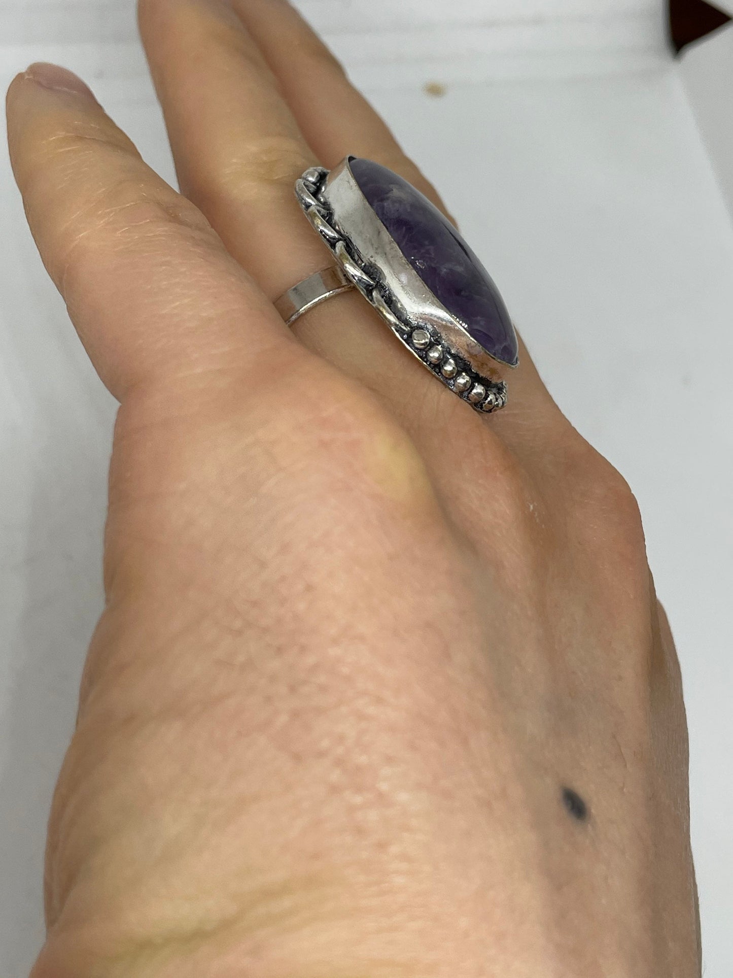 Vintage Purple Genuine Amethyst Ring