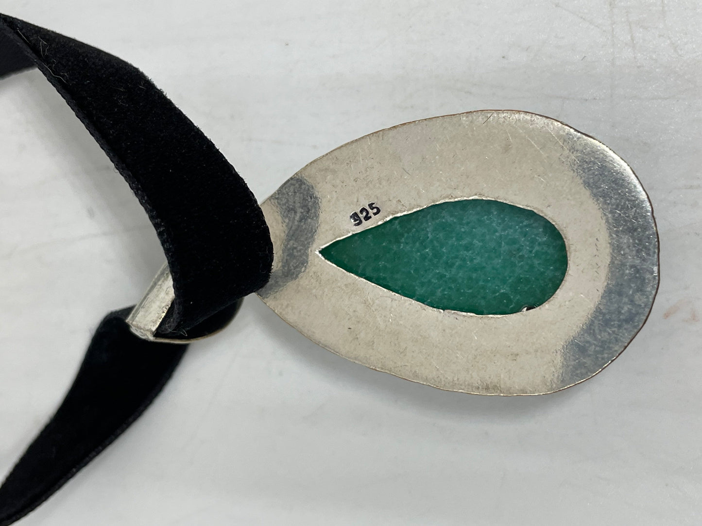 Handmade Vintage Green Chrysoprase Crystal Choker Pendant