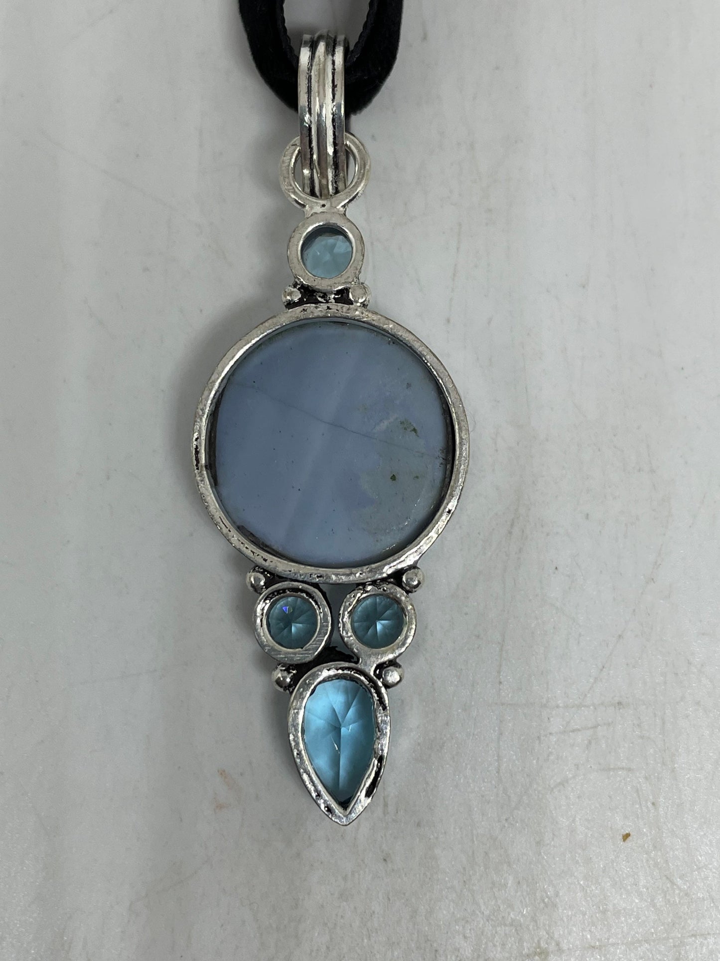 Hand Made Blue chalcedony Choker Necklace