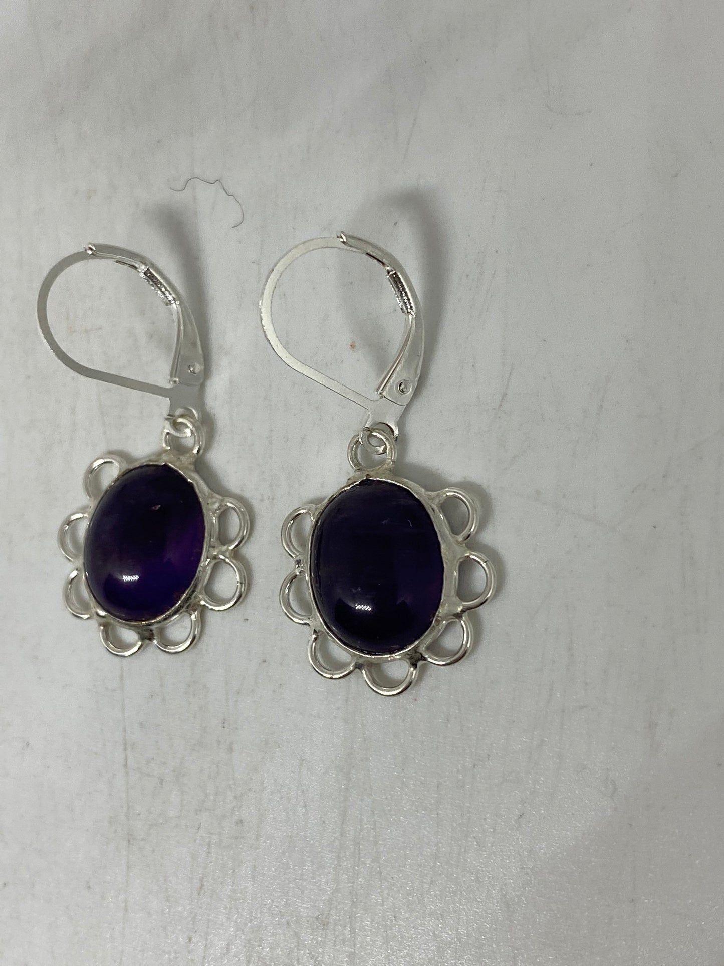 Vintage Black Earring Onyx 925 Sterling Silver Deco Dangle Chandelier