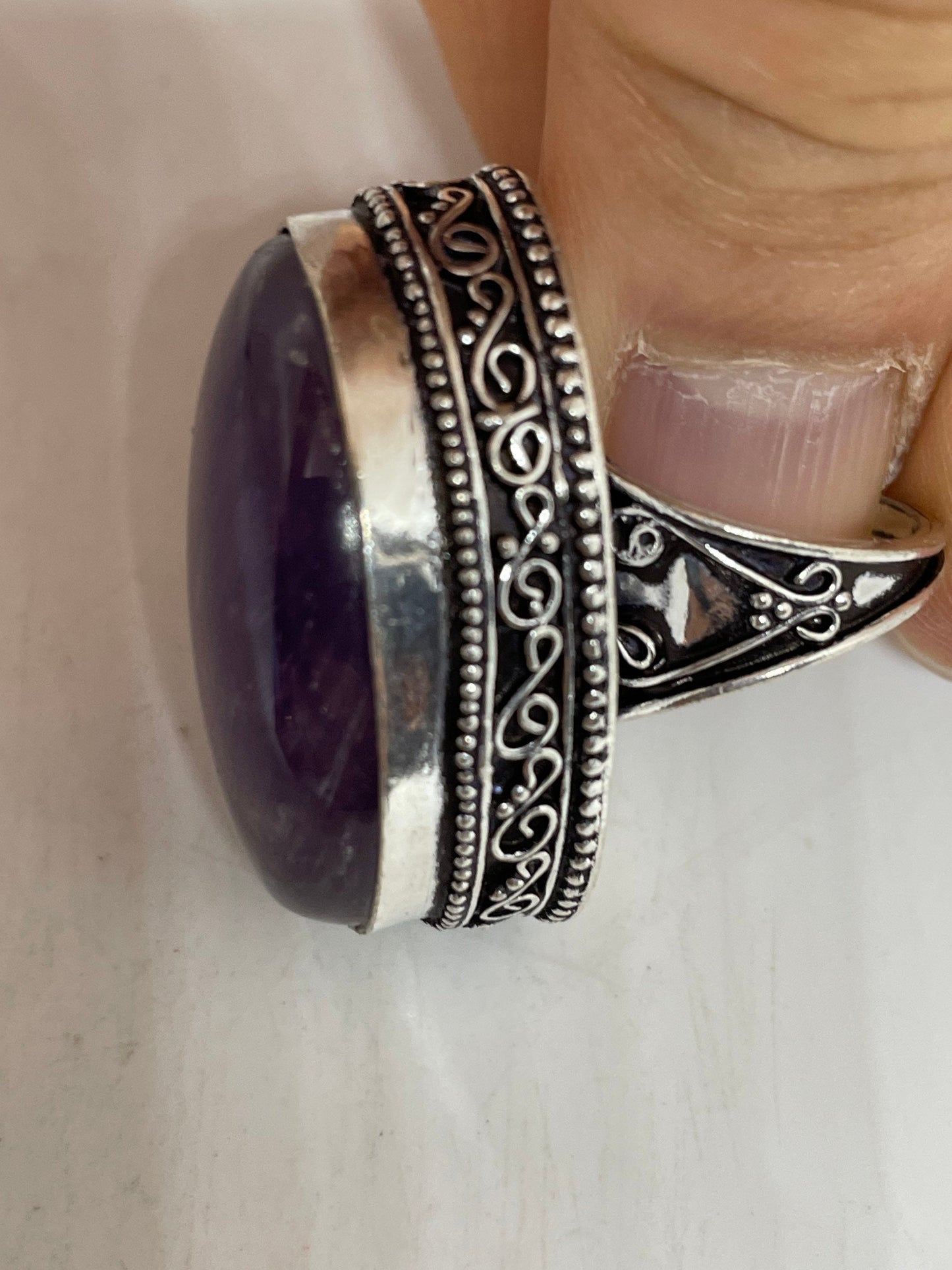 Vintage Purple Genuine Amethyst Ring