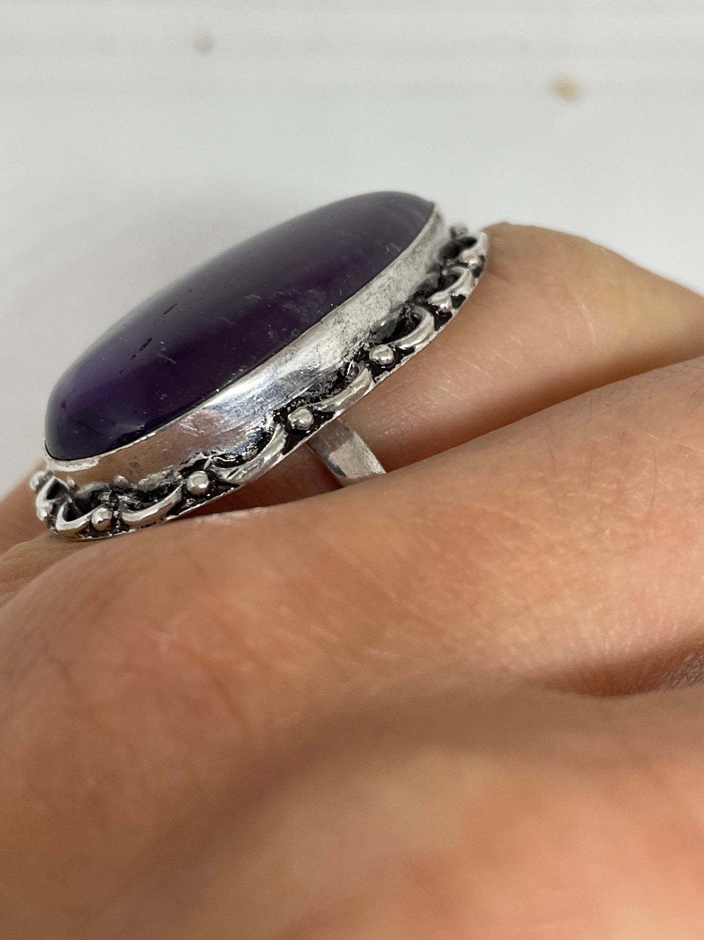 Vintage Purple Genuine Amethyst Ring